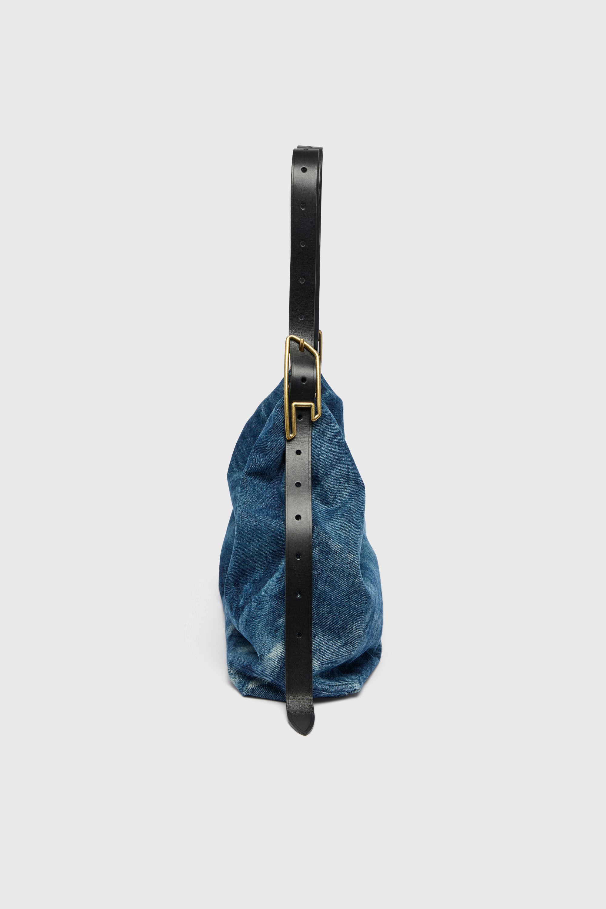 Women's D-Line-Denim hobo bag | Blue | Diesel {{Country}}