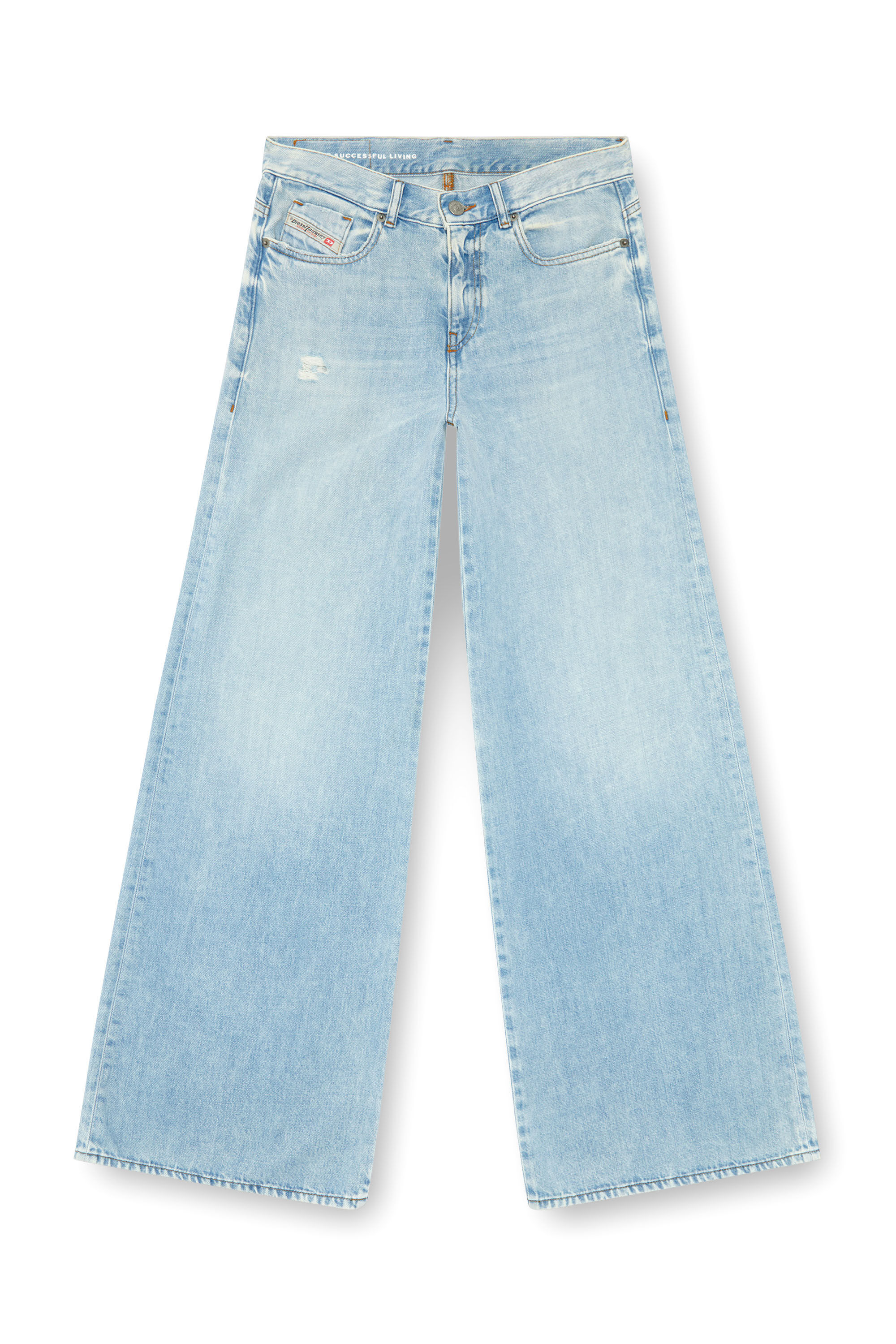 デニム・ジーパン DIESEL Woman Jeans Gnawed Blue A16977068RE 01 Diesel Outlet: Jeans woman - Gnawed Blue | Diesel jeans