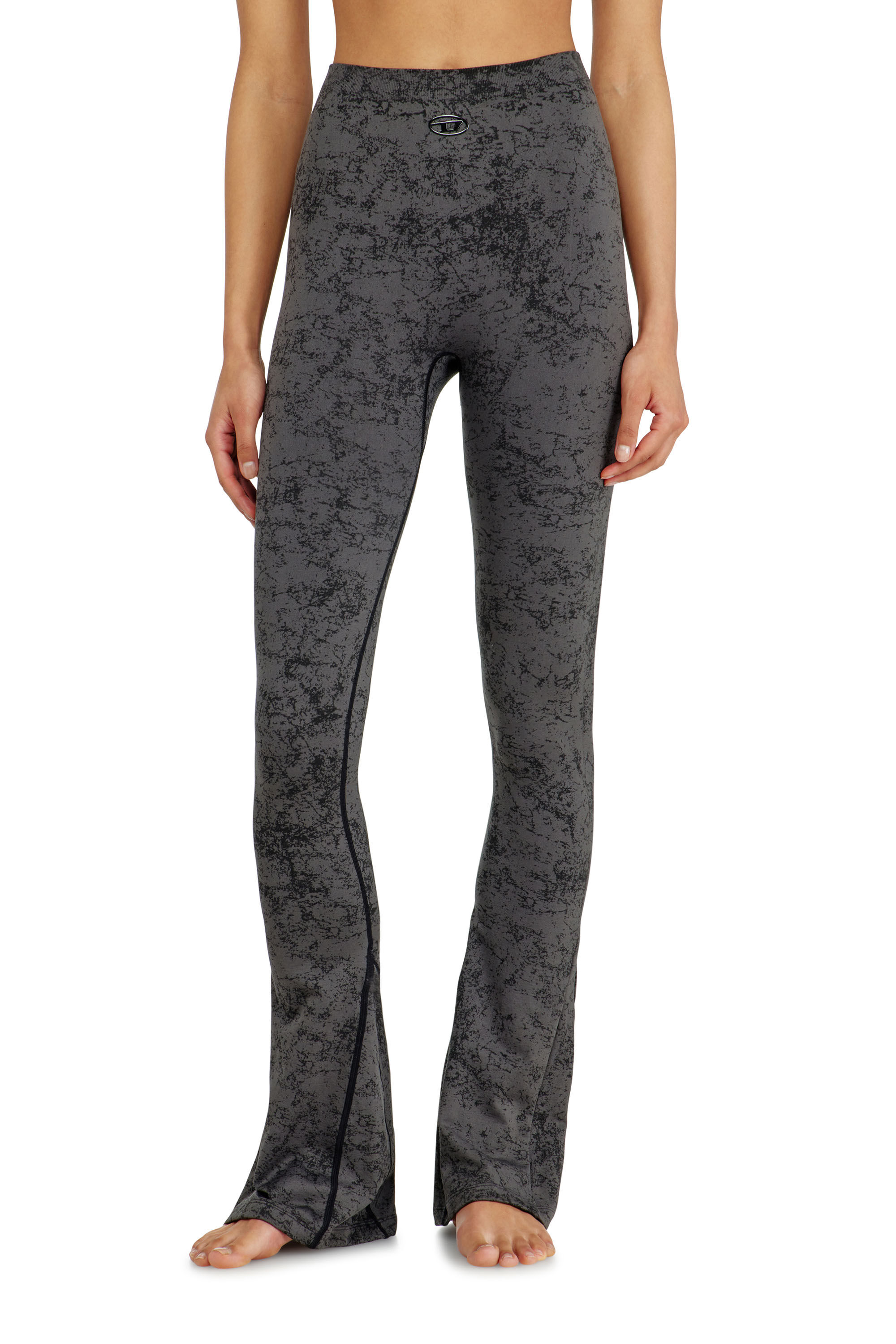 Diesel - CORNELIA-UTLT, Woman's Fared leggings with utilitarian print in Dark grey - 2