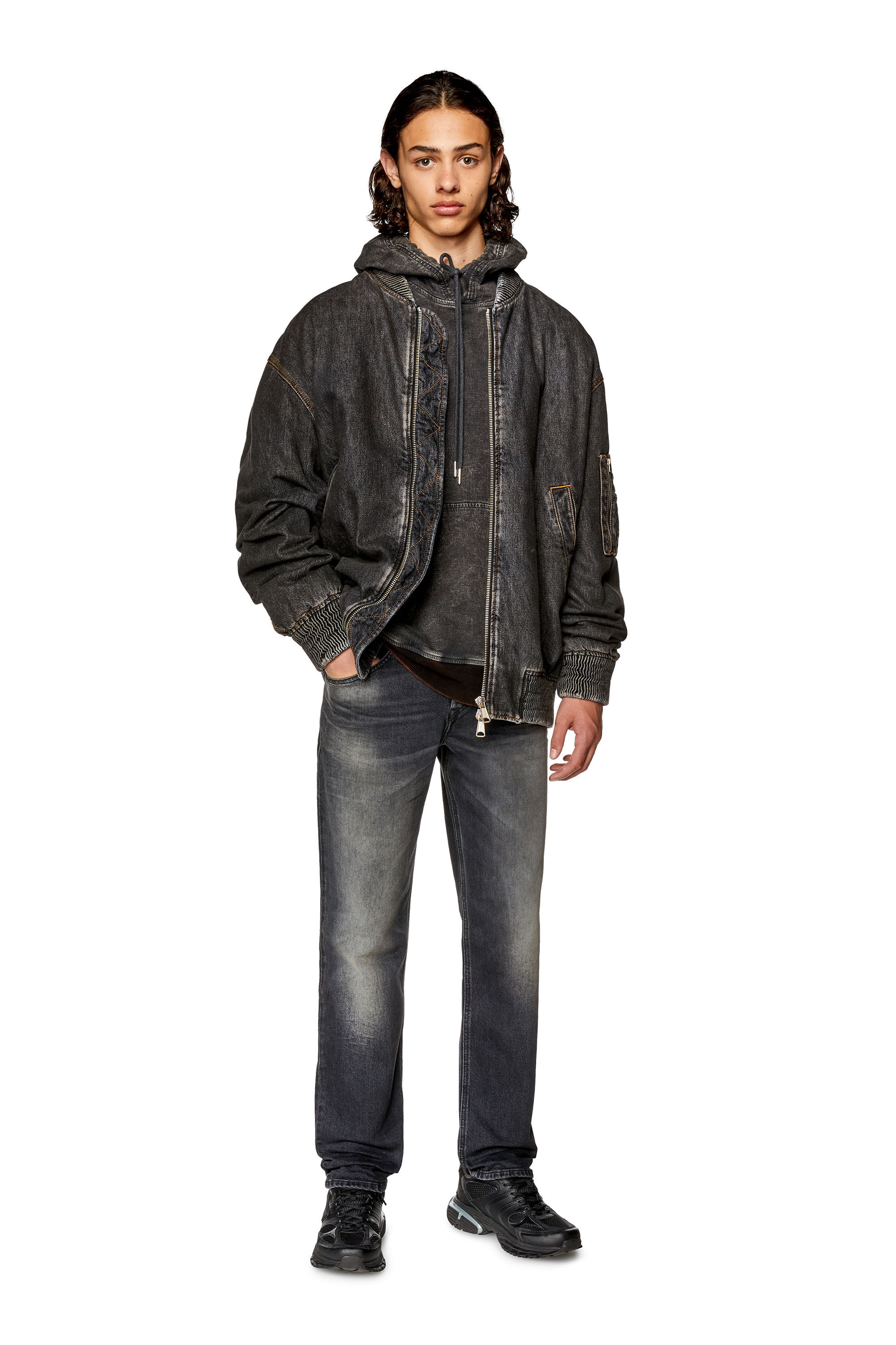 Black clearance tapered jeans