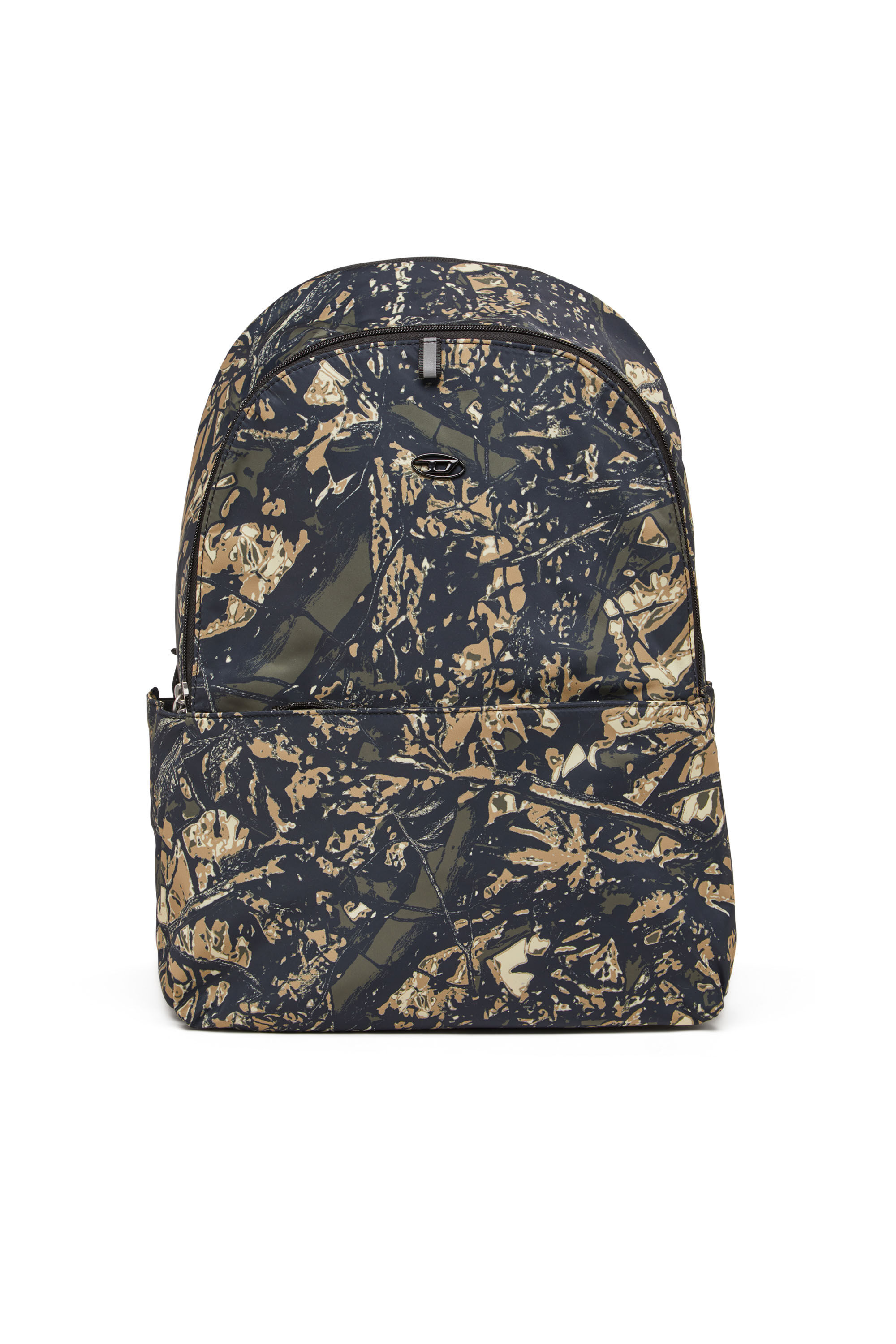 Women s Backpack in camo print fabric Green Diesel