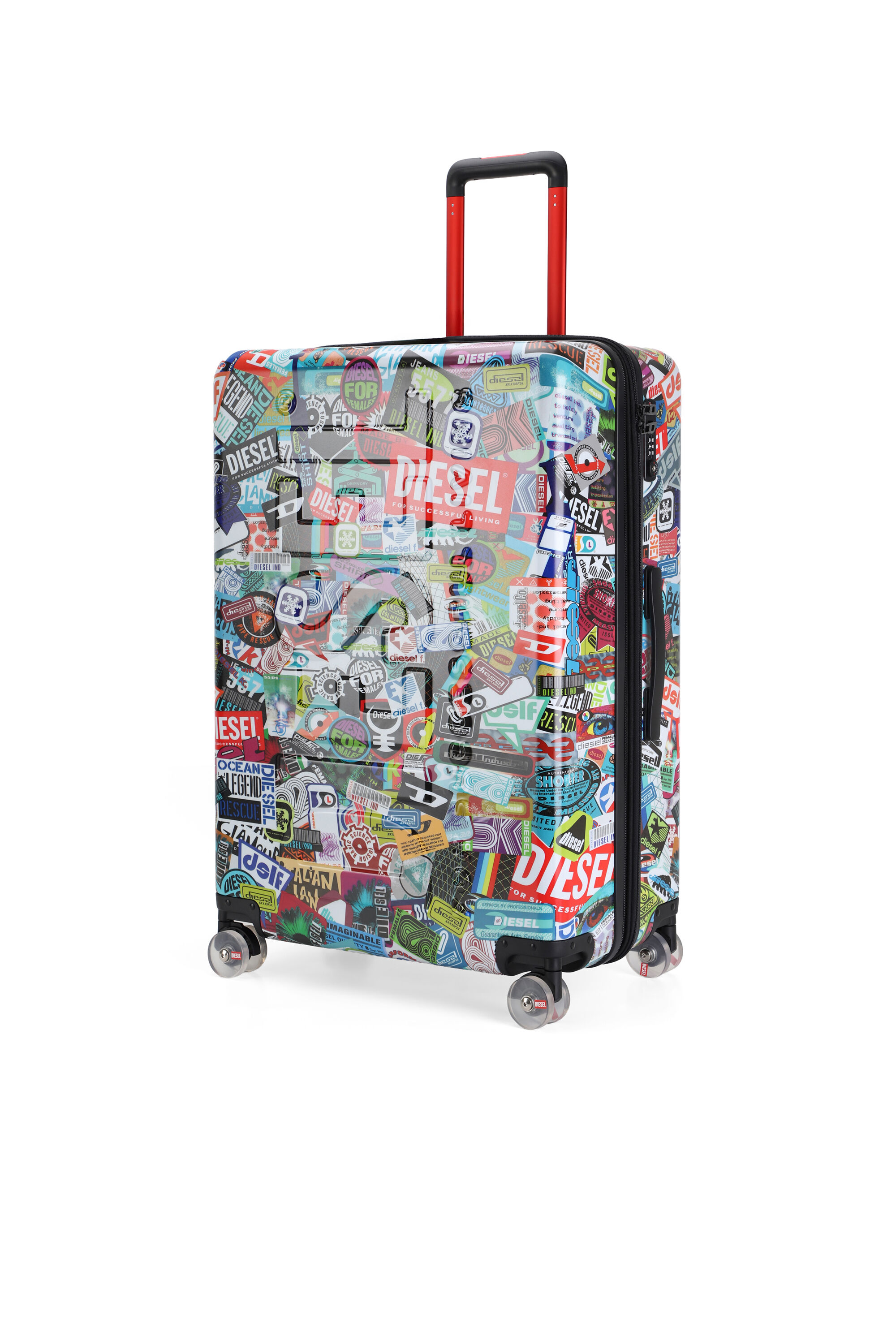 Diesel - DIESEL PC PRINTED TROLLEY-STICKERS- DSL0, Unisex's Sticker style suitcase size L in Multicolor - 5