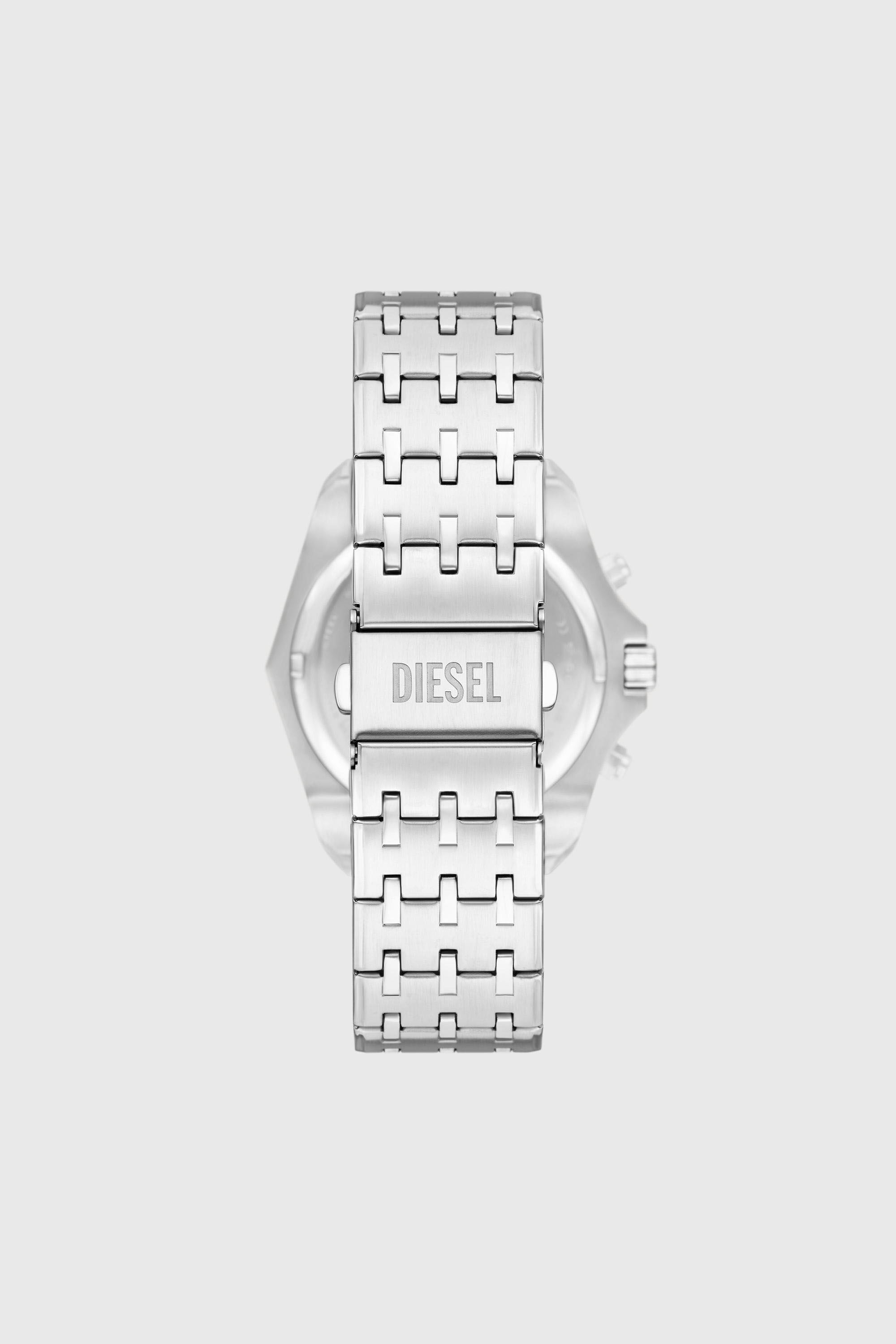 Diesel - DZ4734 WATCH, Man's Stinger pav&eacute; stainless steel watch in Silver - 3