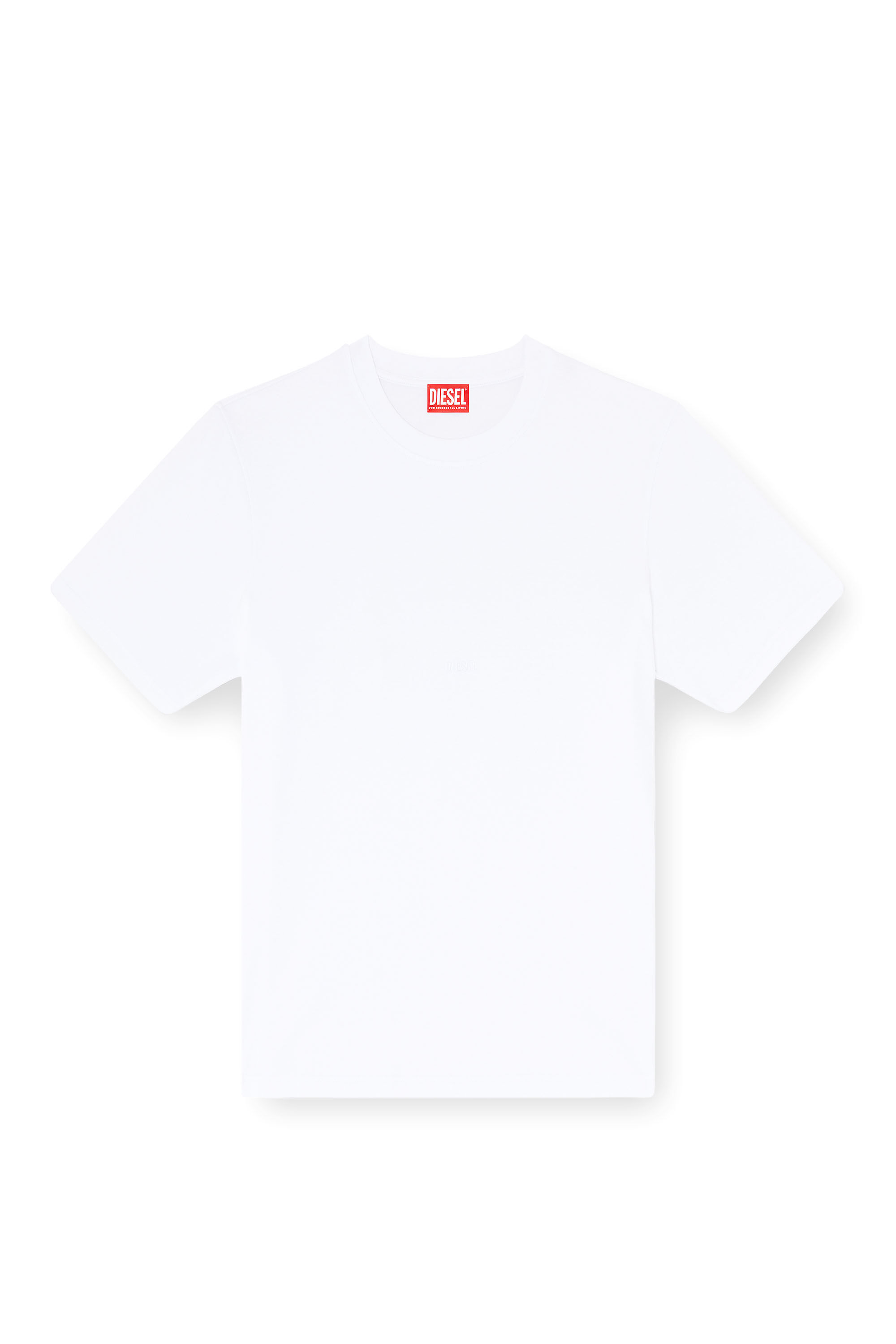 Diesel - T-ADJUST-AA2, Man's Cotton-interlock T-shirt with logo embroidery in White - 2