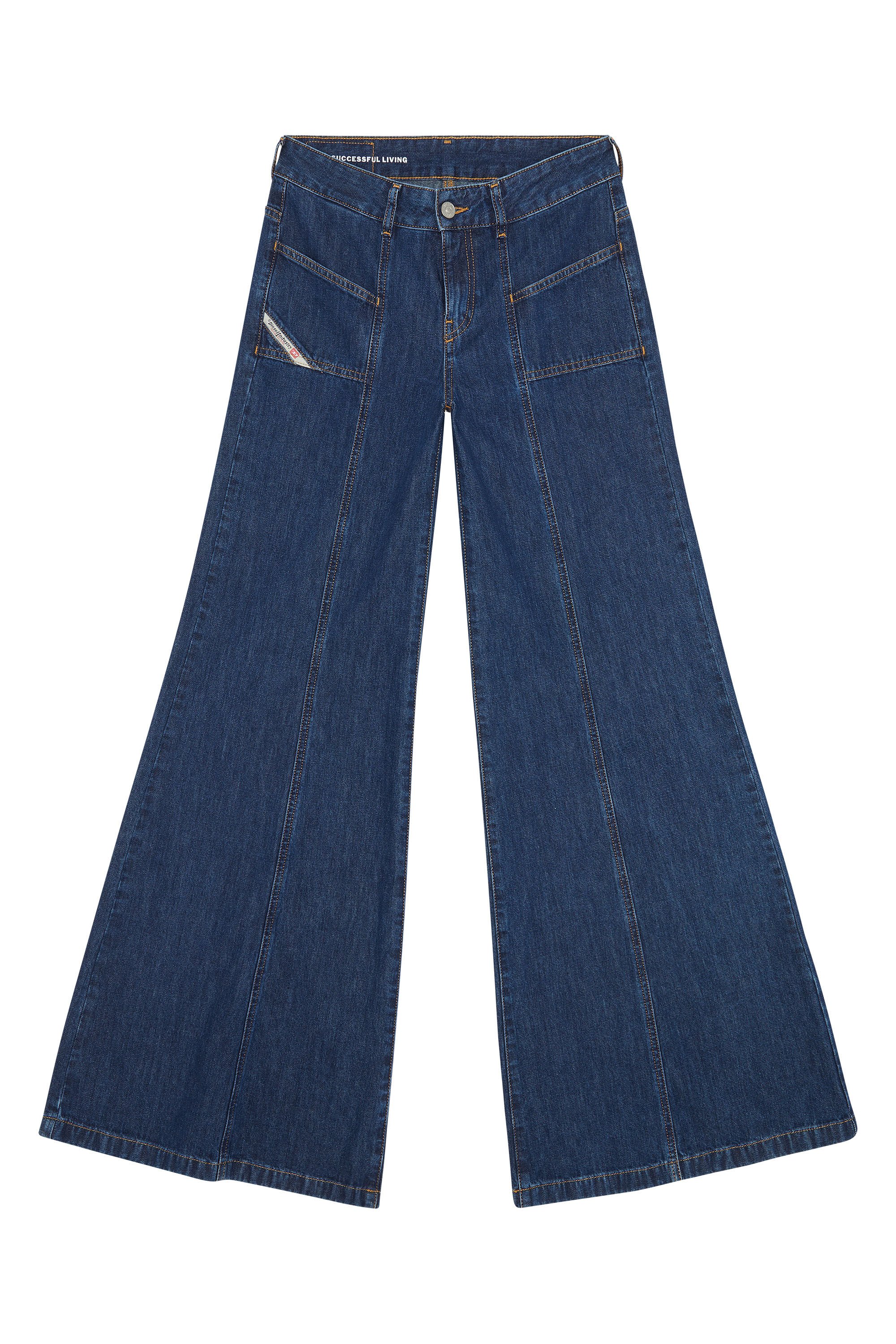 Diesel - Bootcut and Flare Jeans D-Aki 09H99, Dark Blue - Image 2