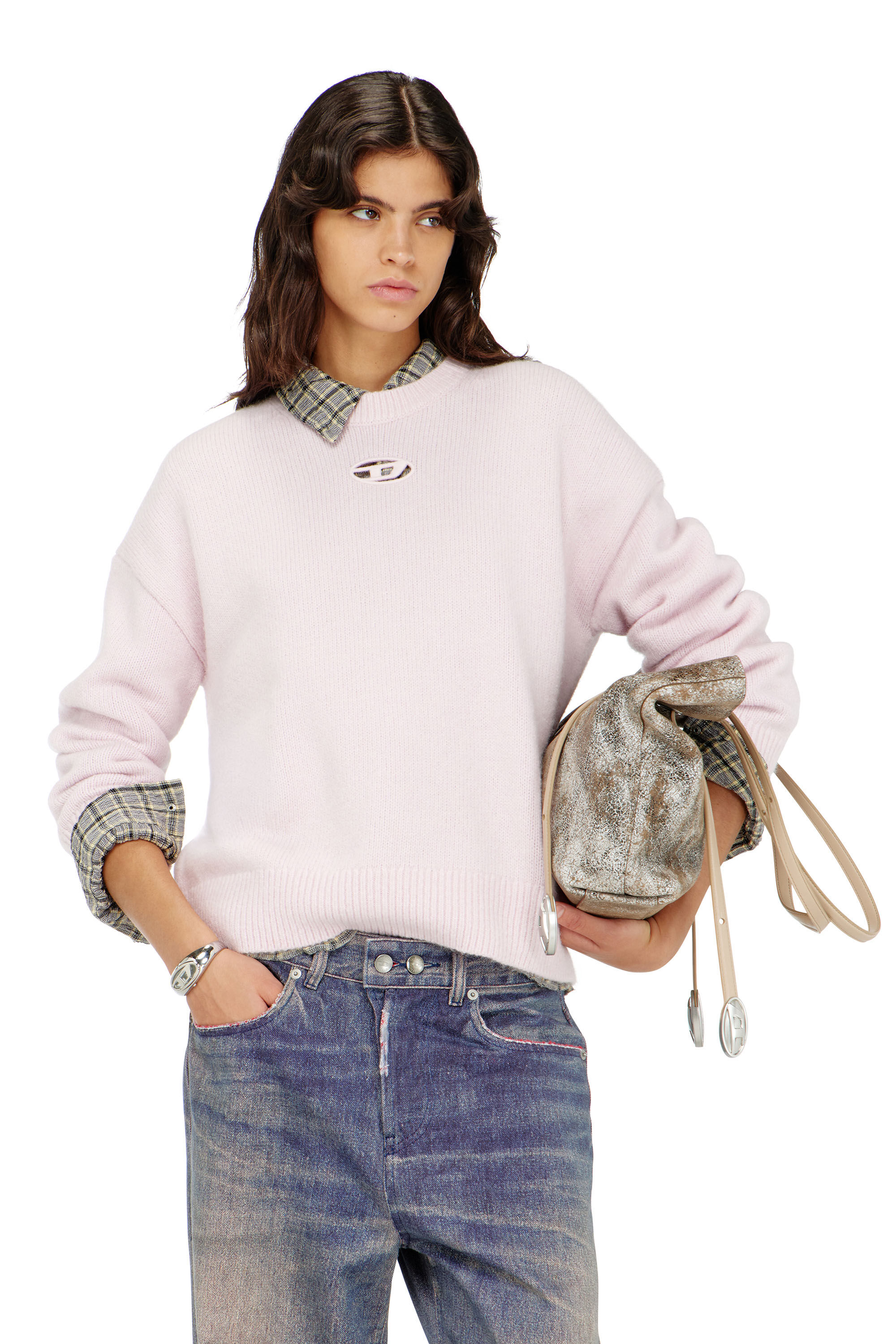 Diesel - M-AREETA, Woman's Jumper in wool and alpaca blend in null - 3