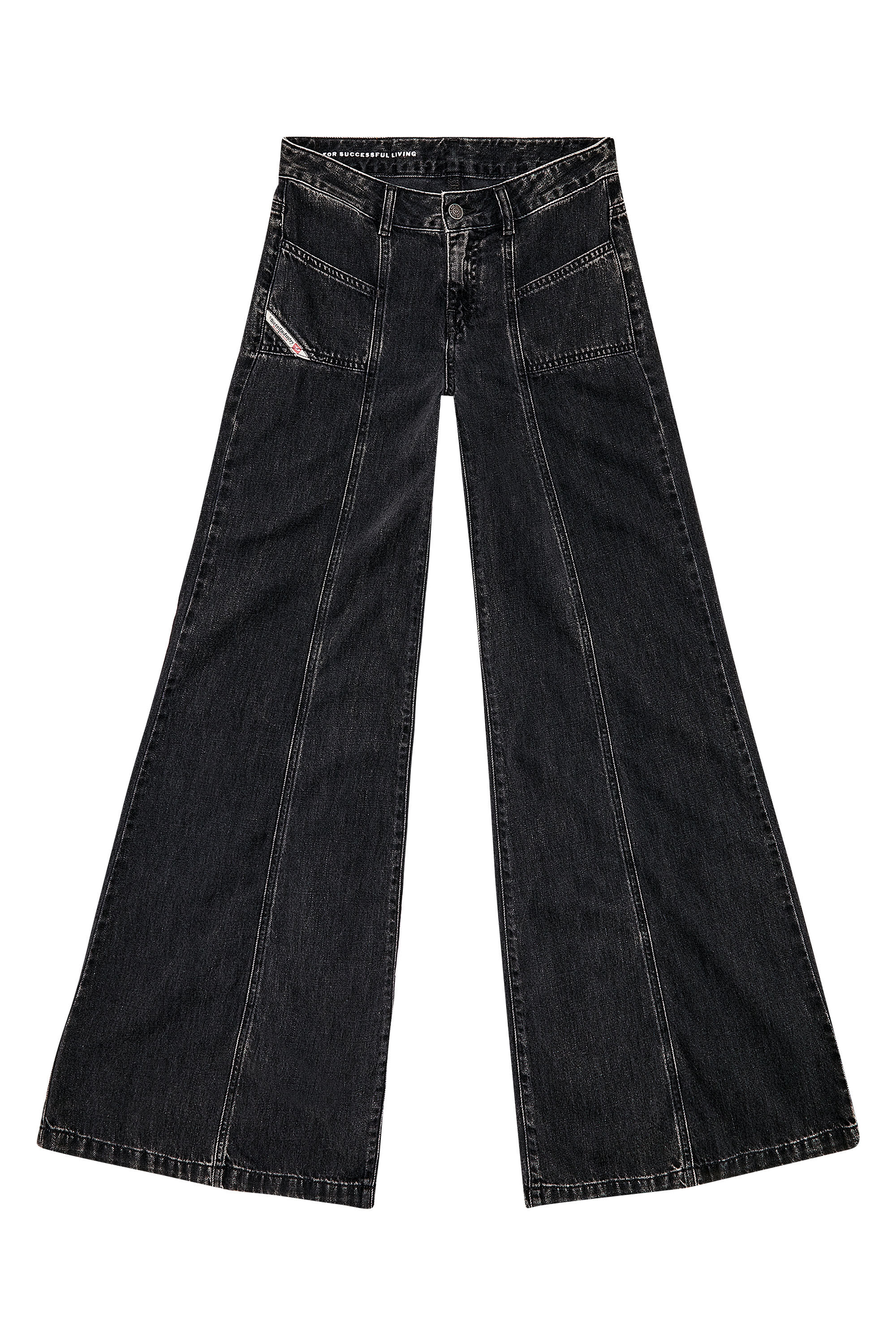 Diesel - Bootcut and Flare Jeans D-Akii 068HN, Black/Dark grey - Image 2