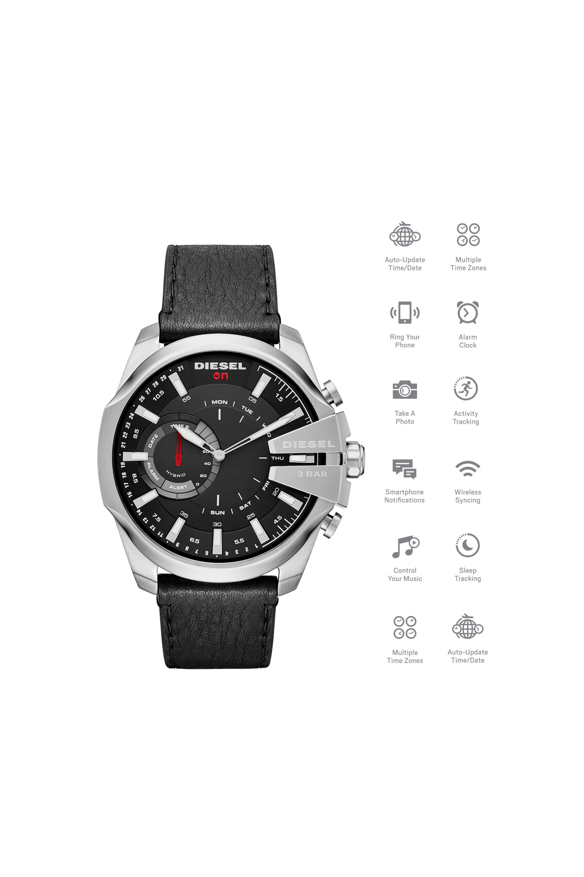 diesel on mega chief hybrid smartwatch dzt1011