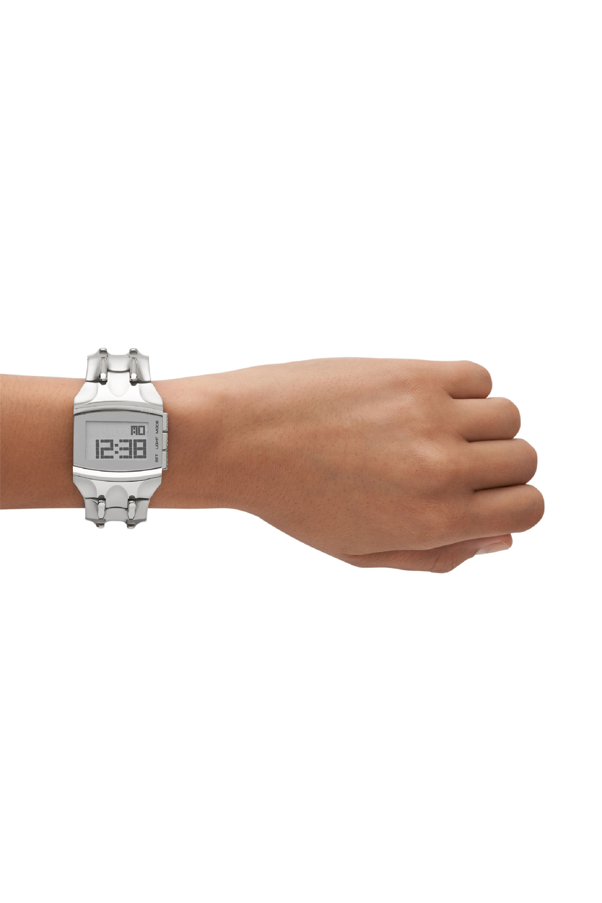 Women s Croco Digital stainless steel watch DZ2155 Diesel