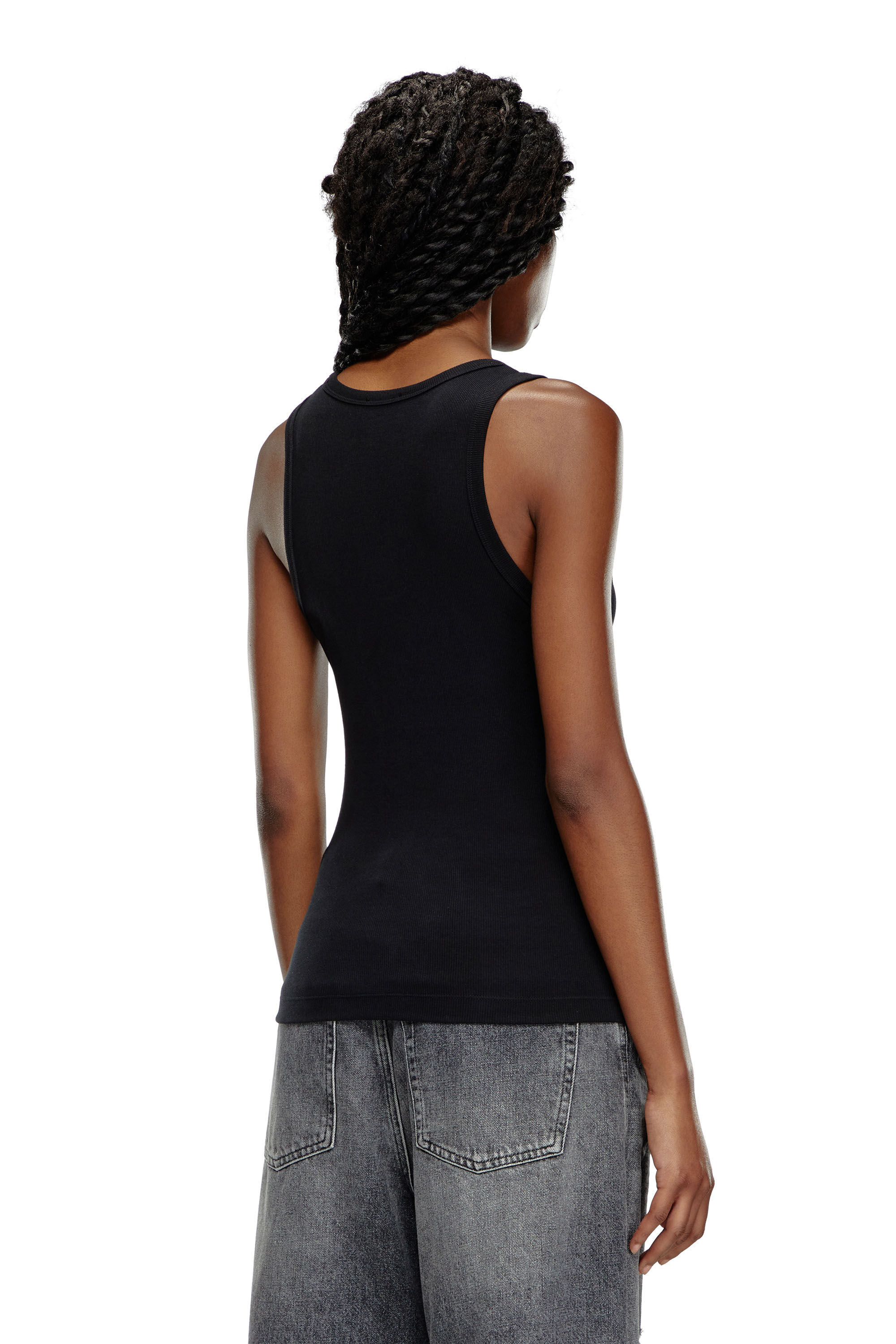 T-ANKY-D Woman: Tank top with embroidered D patch | Diesel