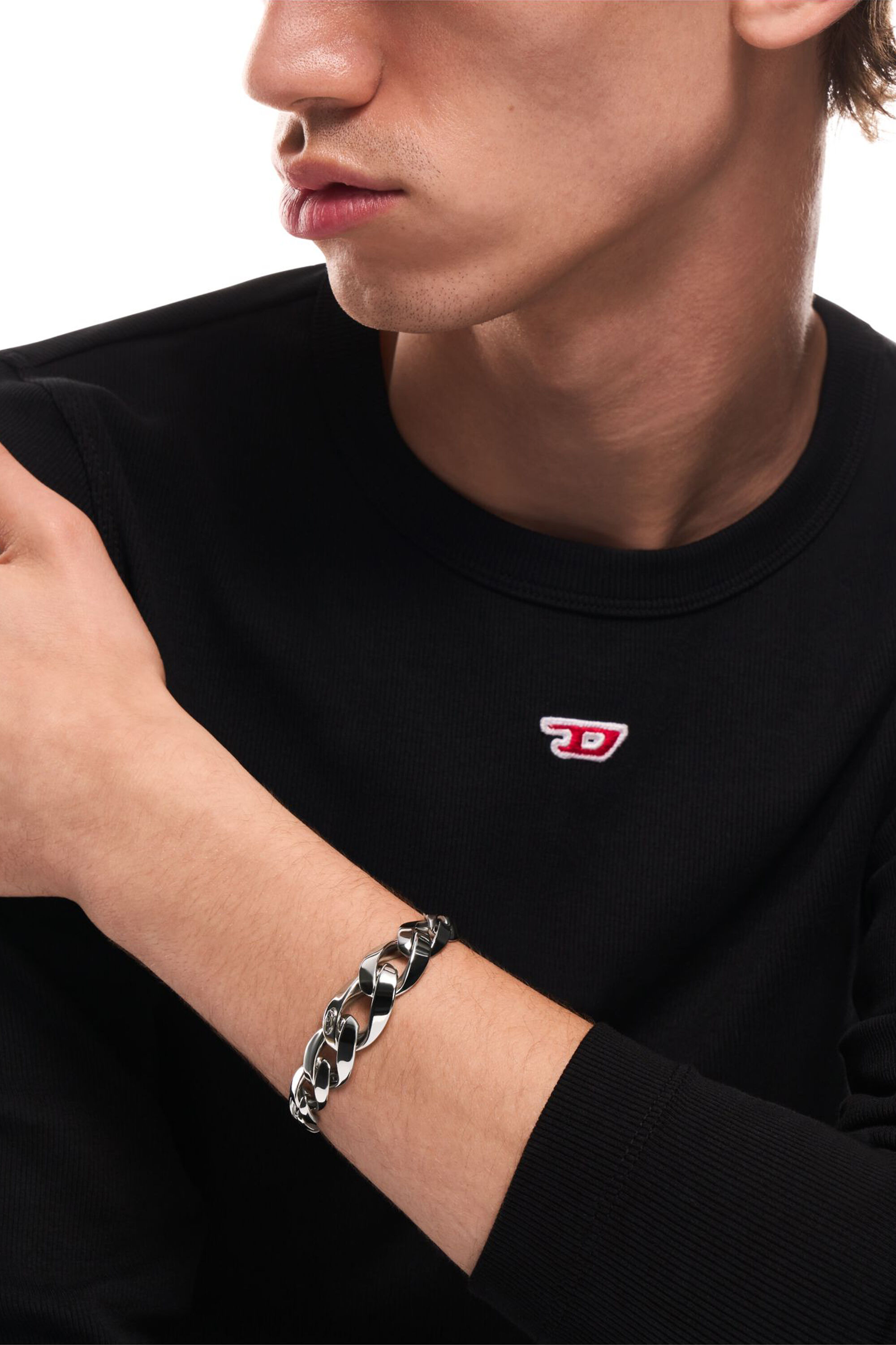 Diesel - DX1721040, Unisex's Stainless Steel Chain Bracelet in Silver - 5
