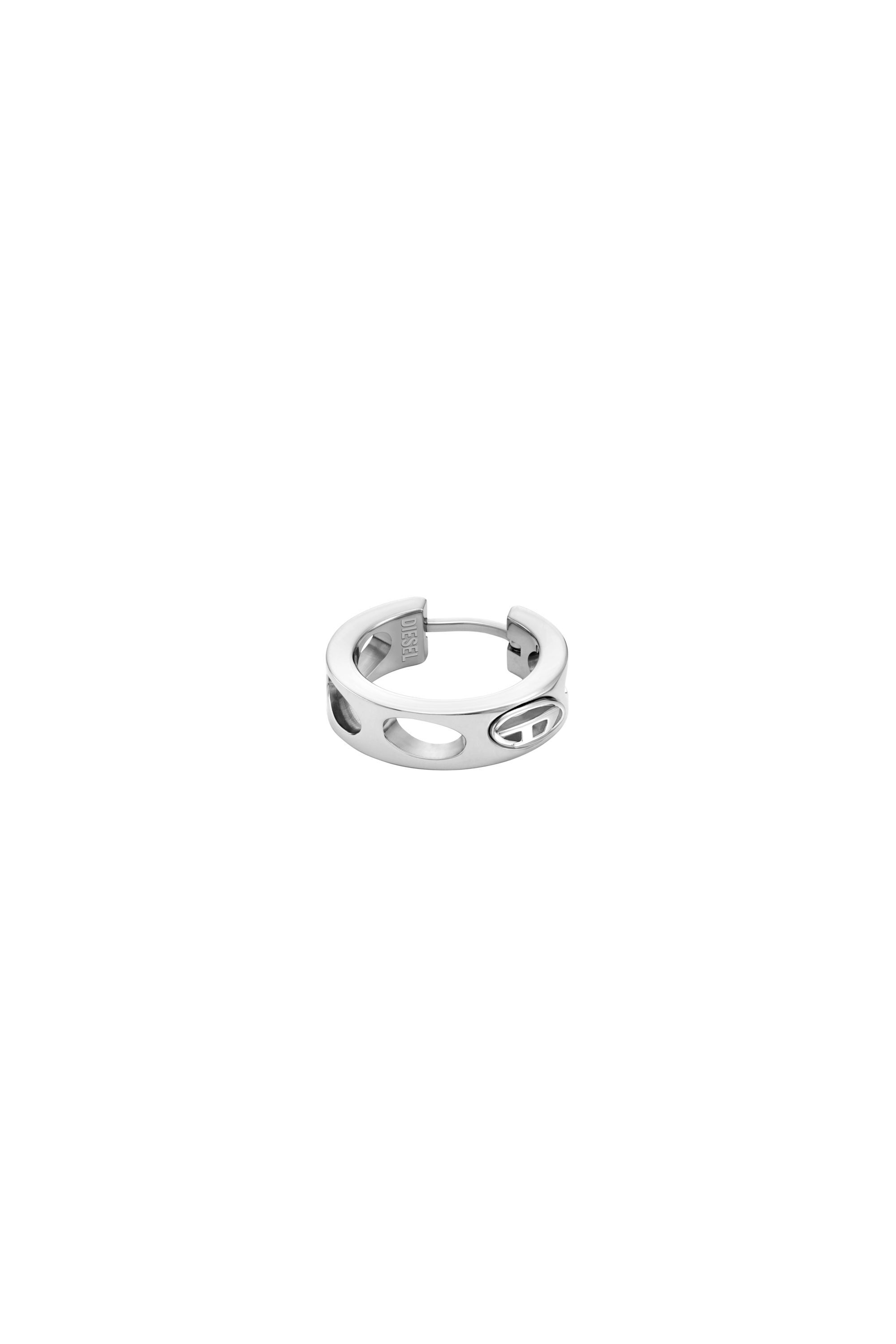 Diesel - DX166440 JEWELLERY, Unisex's Stainless Steel Hoop Earring in Silver - 3