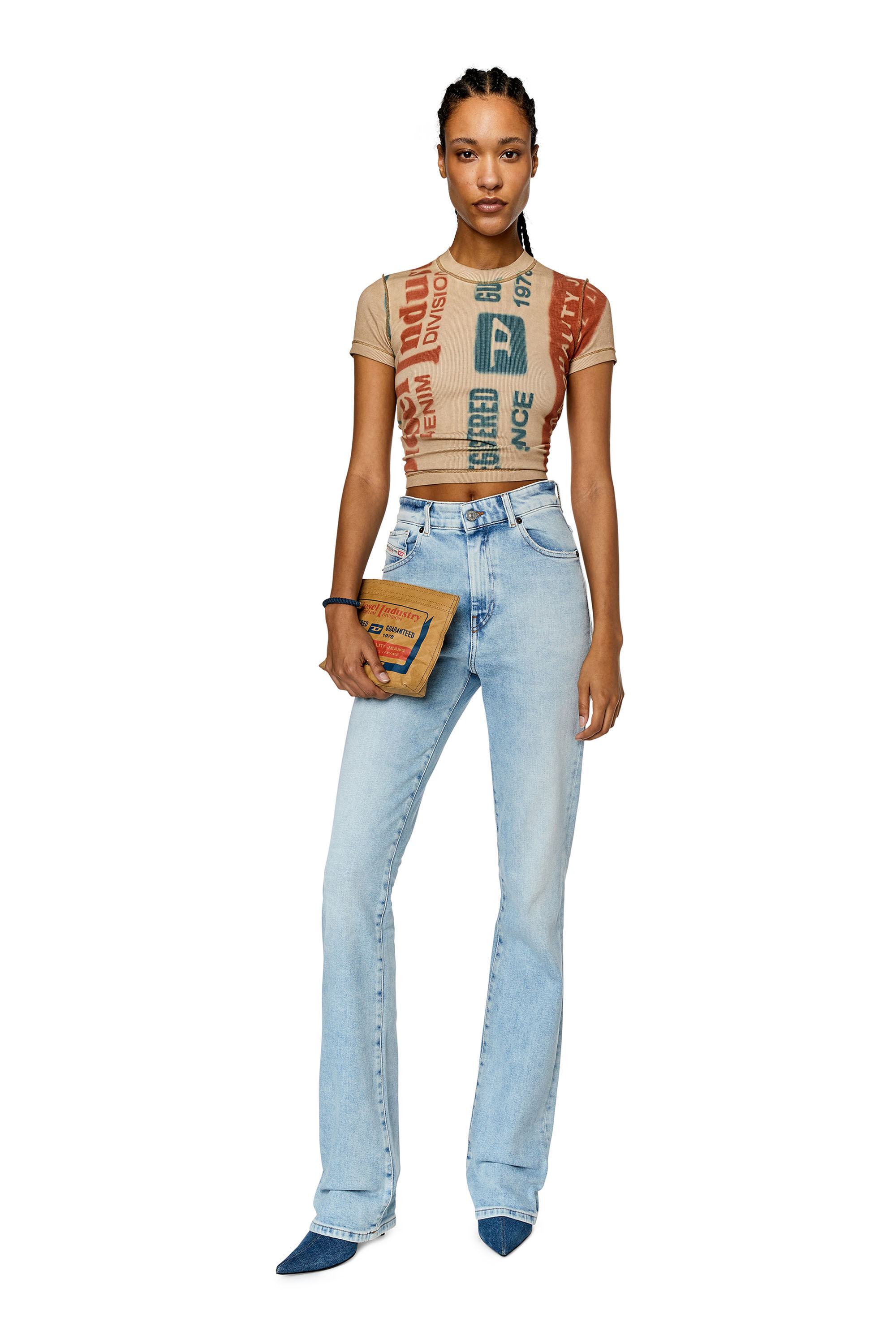 Diesel - Bootcut and Flare Jeans 2003 D-Escription 09E81, Light Blue - Image 1