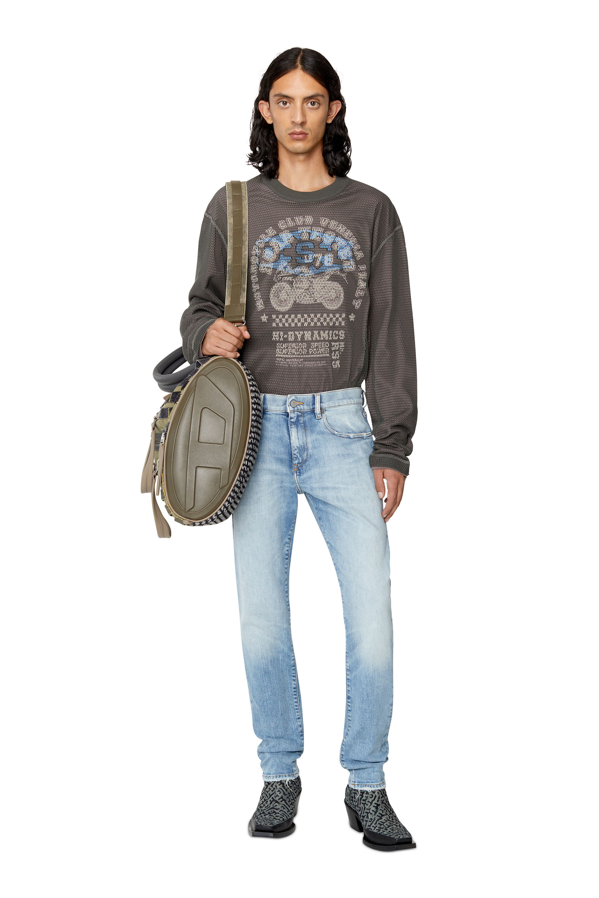 Diesel - Slim Jeans 2019 D-Strukt 09E67, Light Blue - Image 1