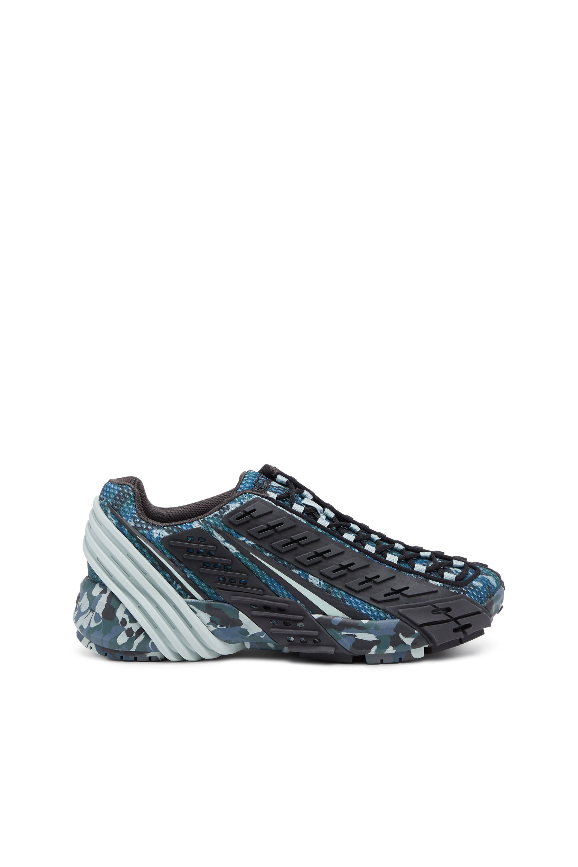 S PROTOTYPE V2 Man Camo mesh sneakers with rubber overlays Diesel
