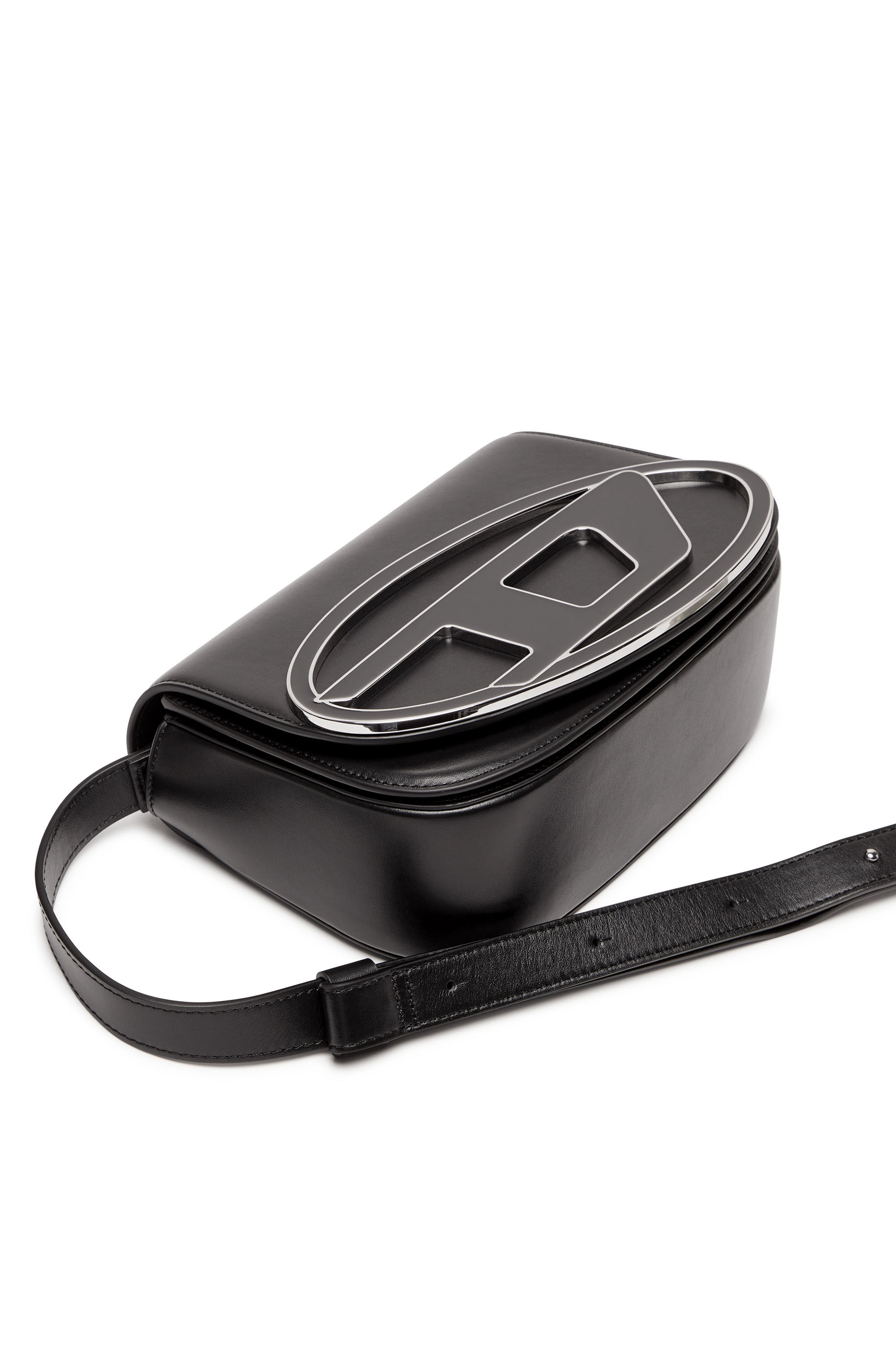 Women's 1DR M-Iconic medium shoulder bag in leather | Black