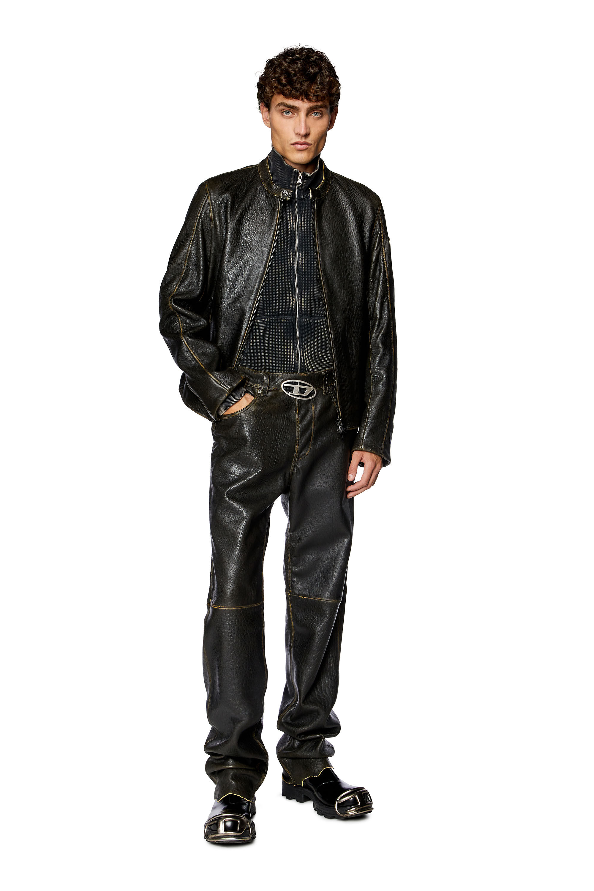 Leather slacks shop