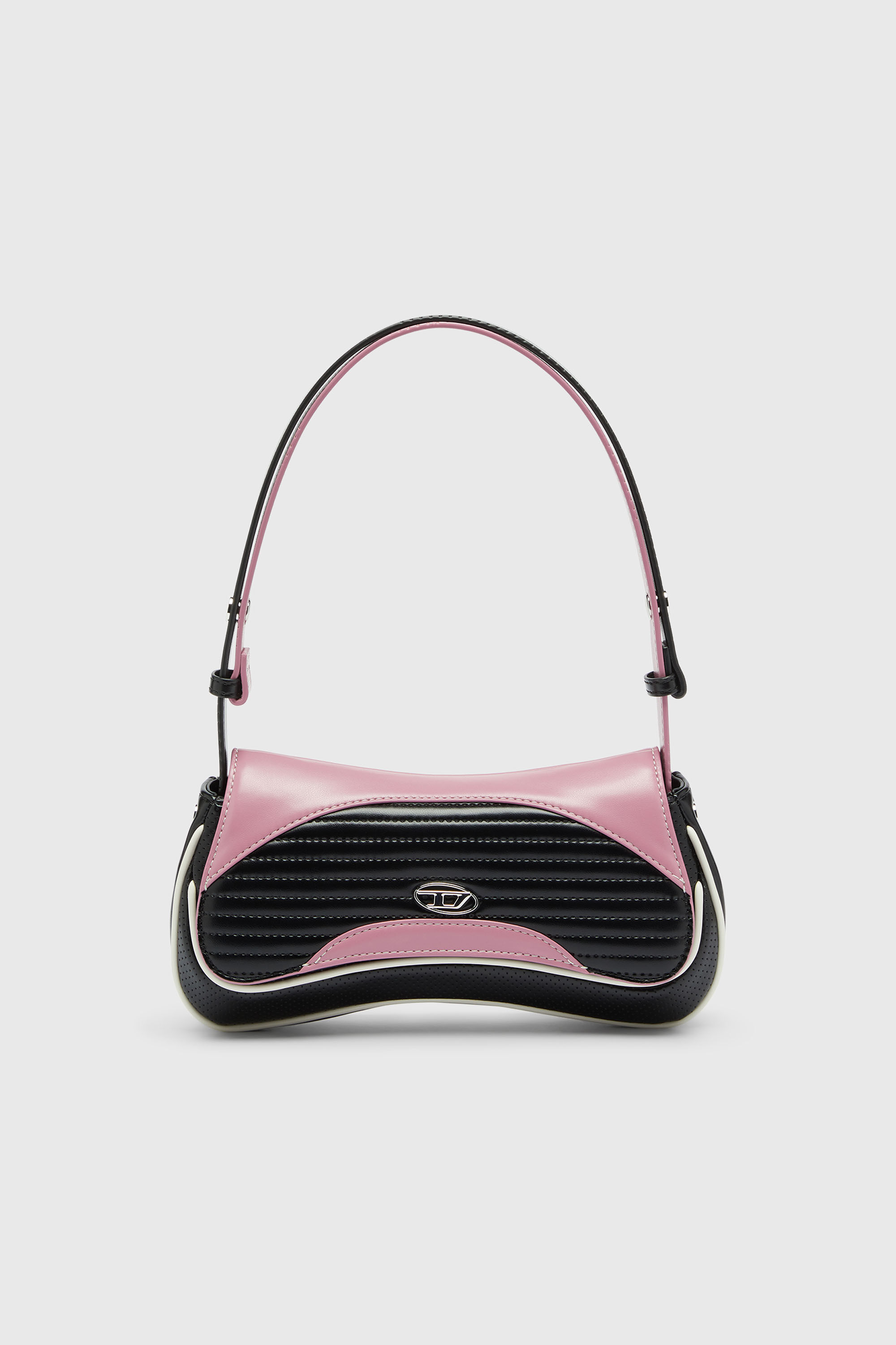 Diesel - PLAY CLUTCH, Woman's Play - Clutch with colour-block design in Black/Pink - 2