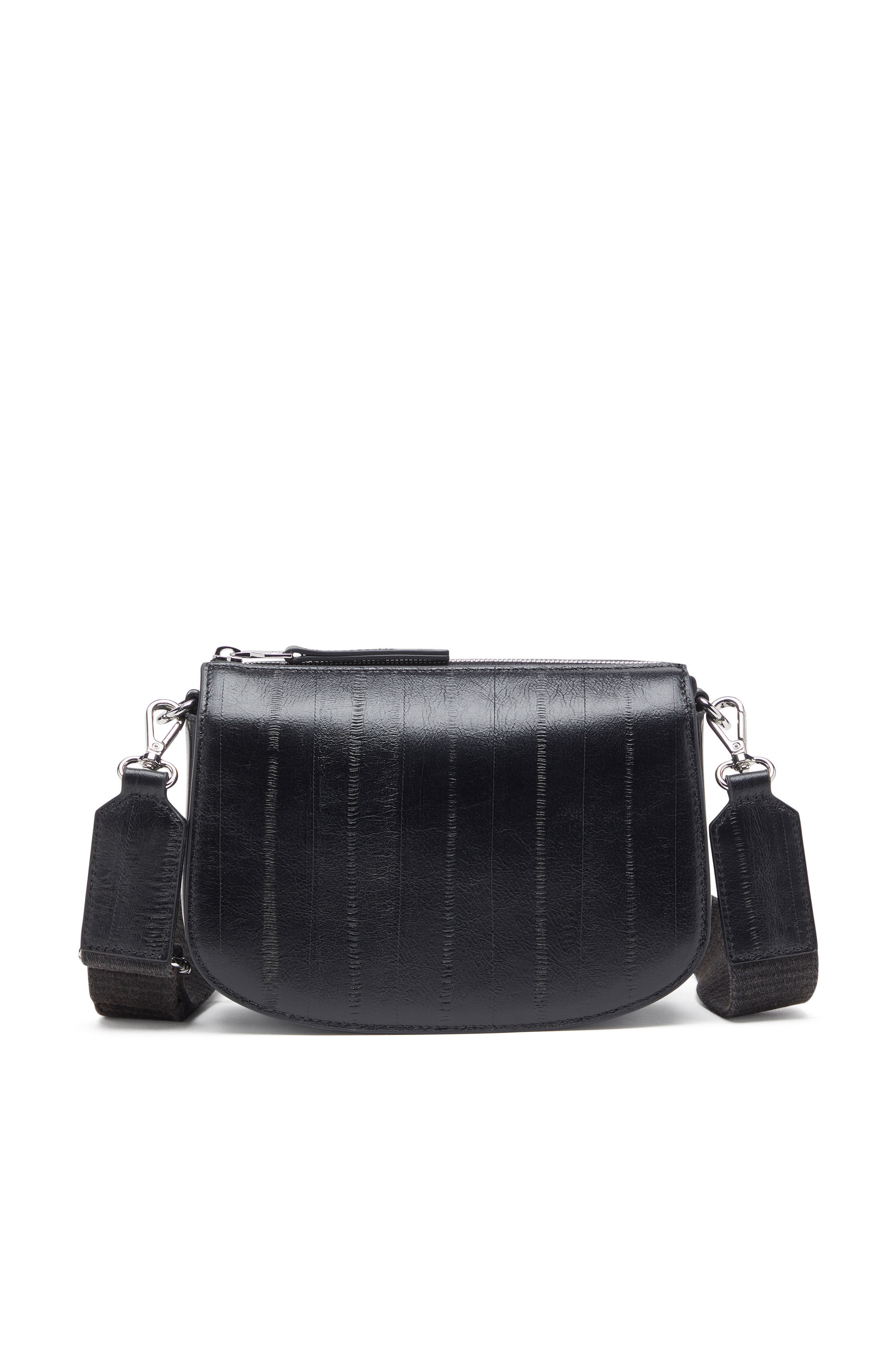 Diesel - 1DR CAMERA BAG, Unisex's 1DR-Camera bag in eel-effect leather in Black - 3