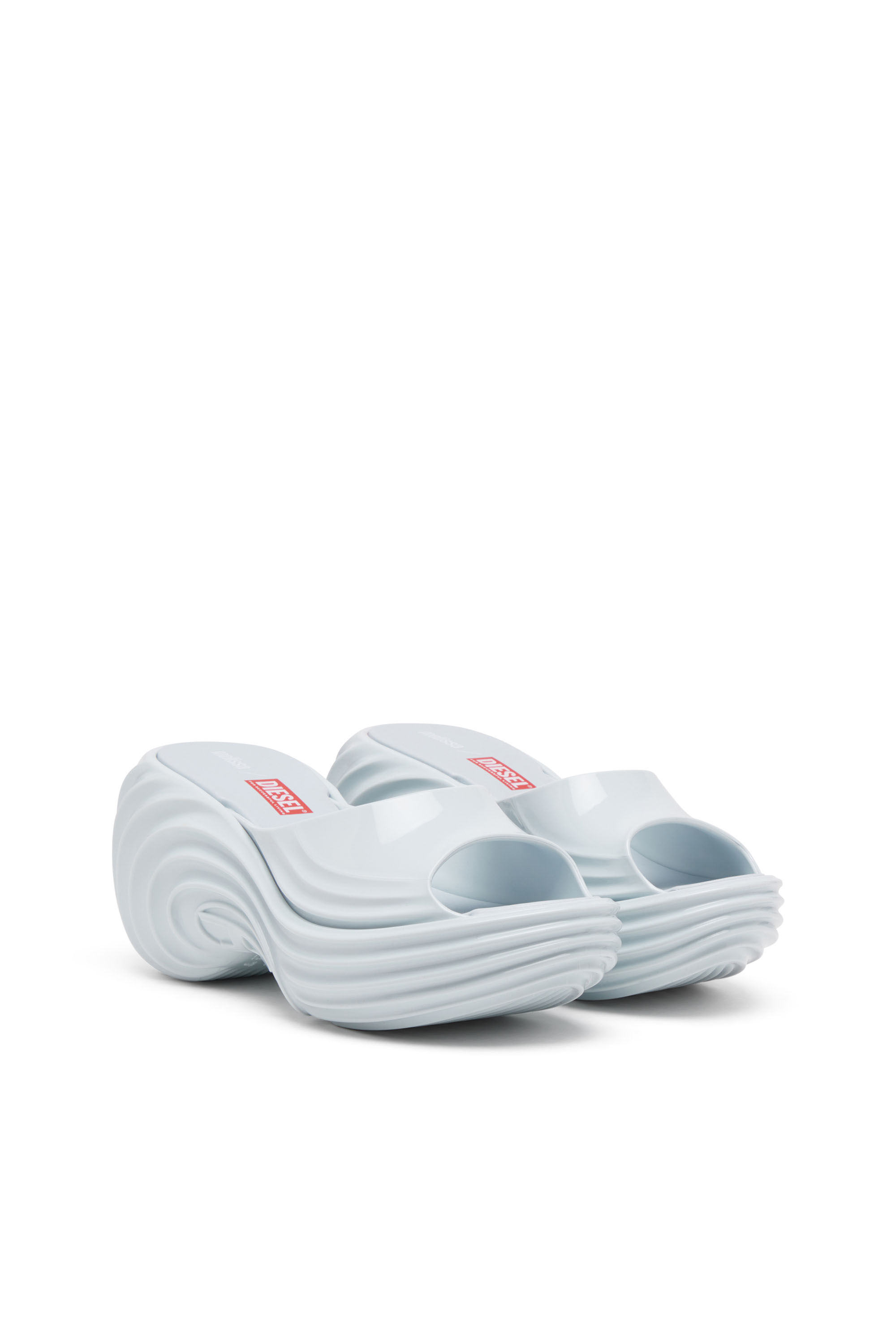 Diesel - MELISSA QUANTUM PLATFORM, Woman's Platform mule in Melflex® in Light Blue - 2