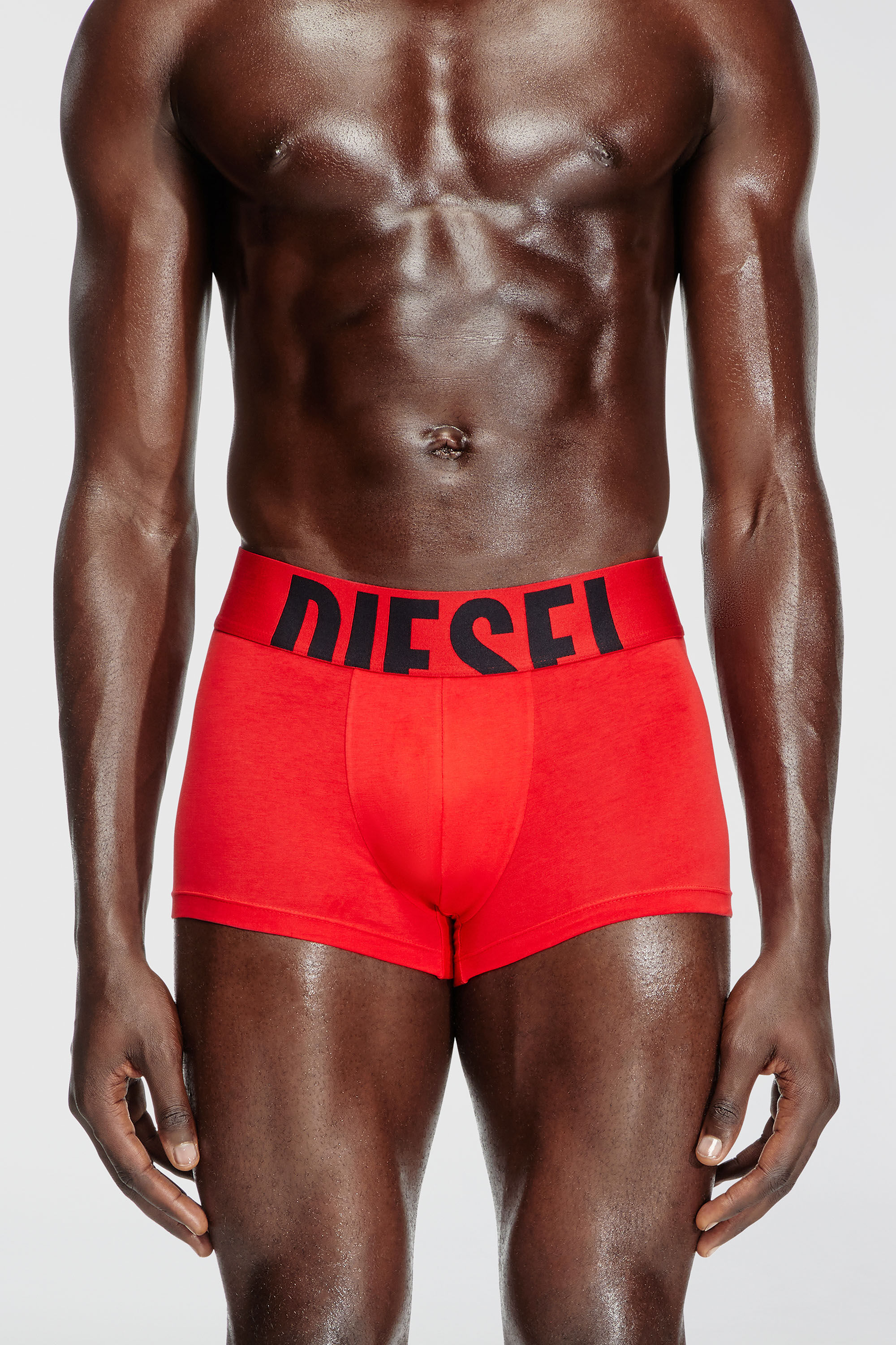 Diesel - UMBX-DAMIENTHREEPACK-5.5EL, Man's Three-pack boxer briefs in stretch cotton in Red/Black - 3