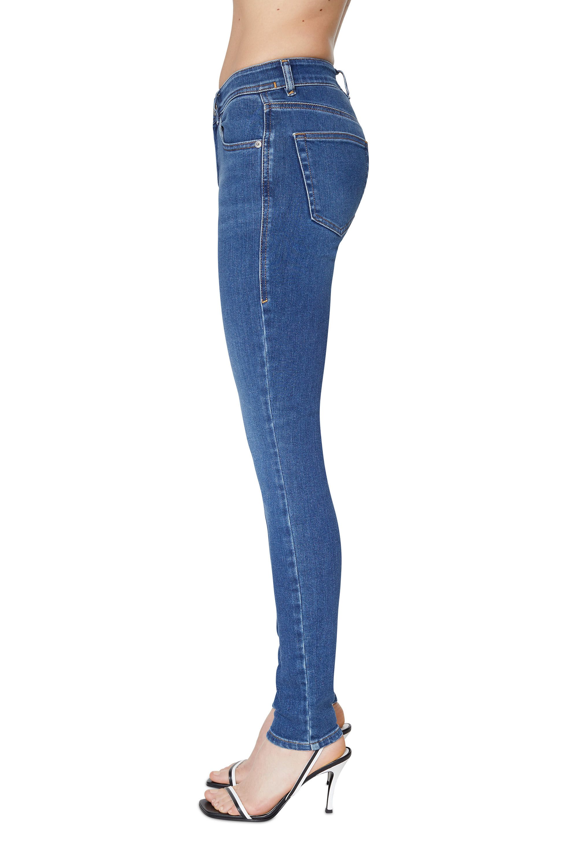 2017 SLANDY Woman Super skinny dark blue Jeans Diesel