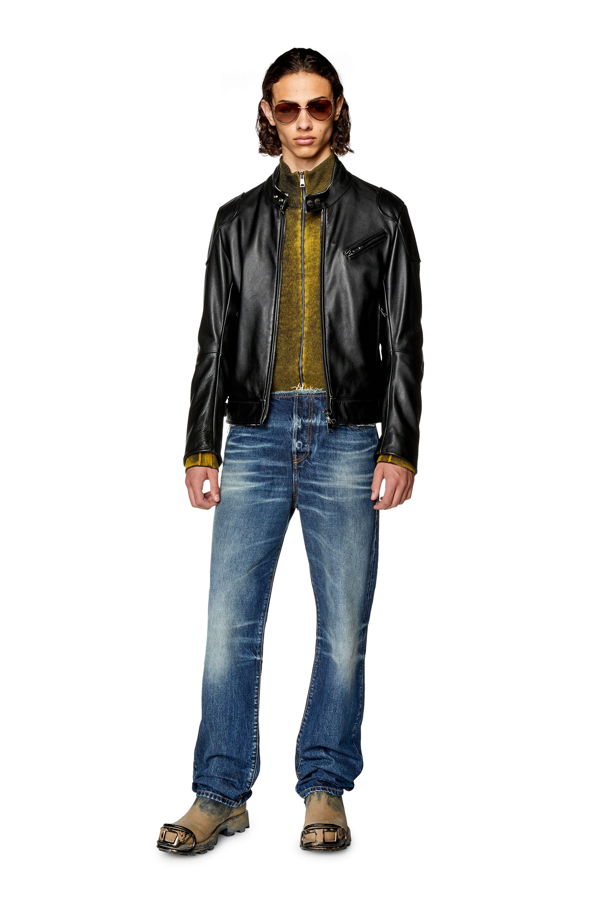 Men's Biker jacket with needle-stitch details | L-HEIN Diesel