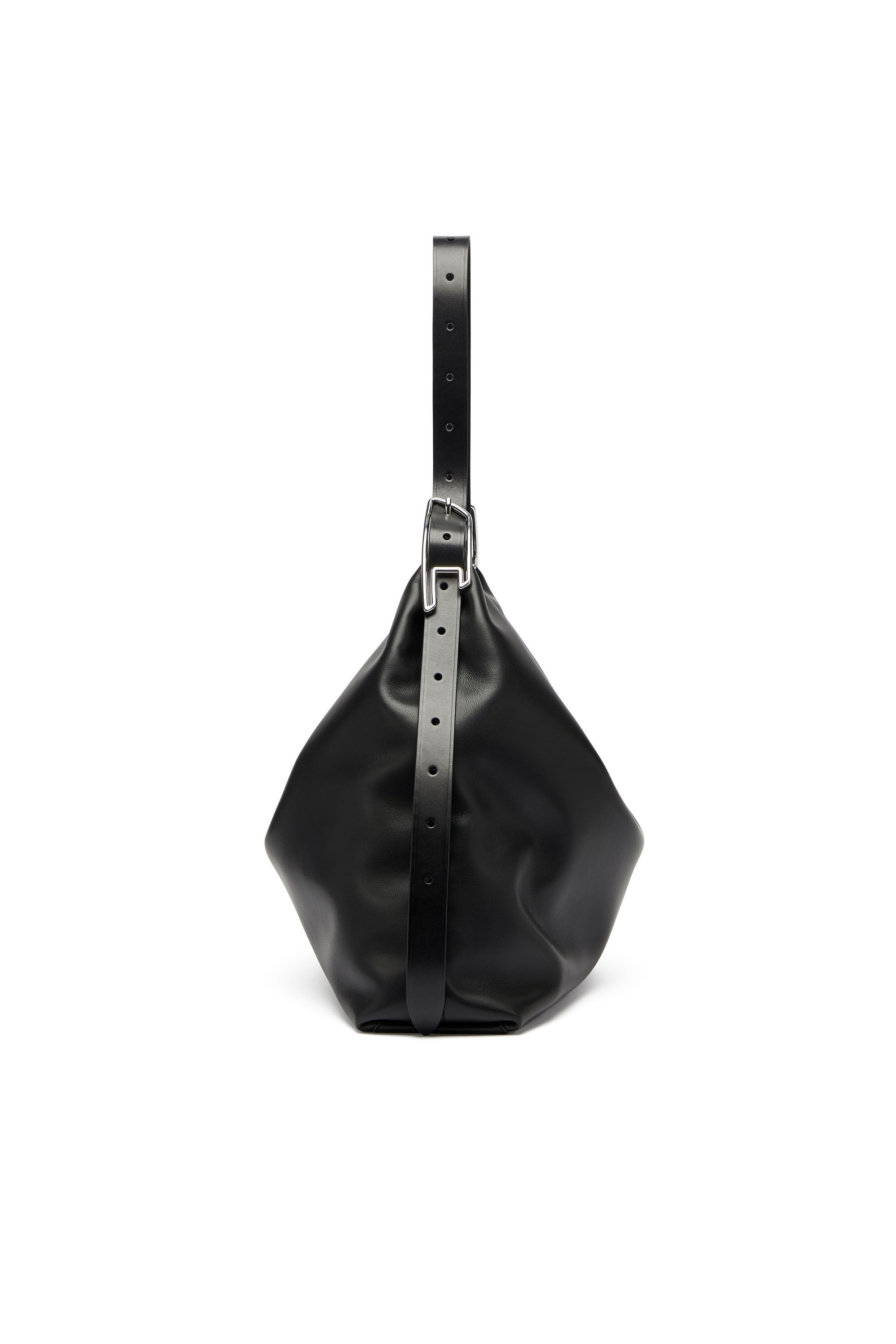 Diesel - D-LINE HOBO L, Woman's D-Line-Leather hobo bag in Black - 5