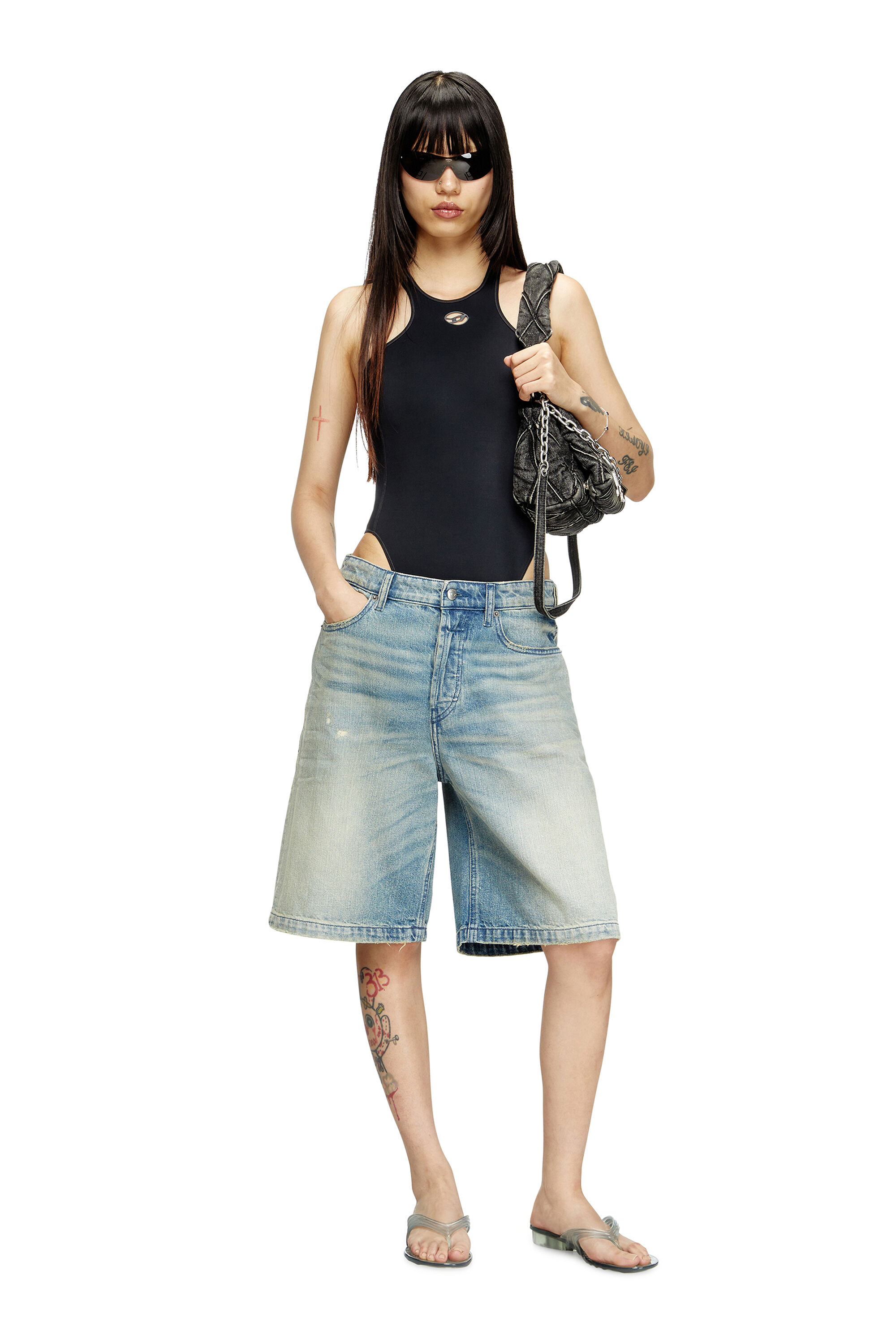 Diesel - MELISSA QUANTUM THONG, Woman's Sculptural flip-flops in Melflex&reg; in Light Grey - 7