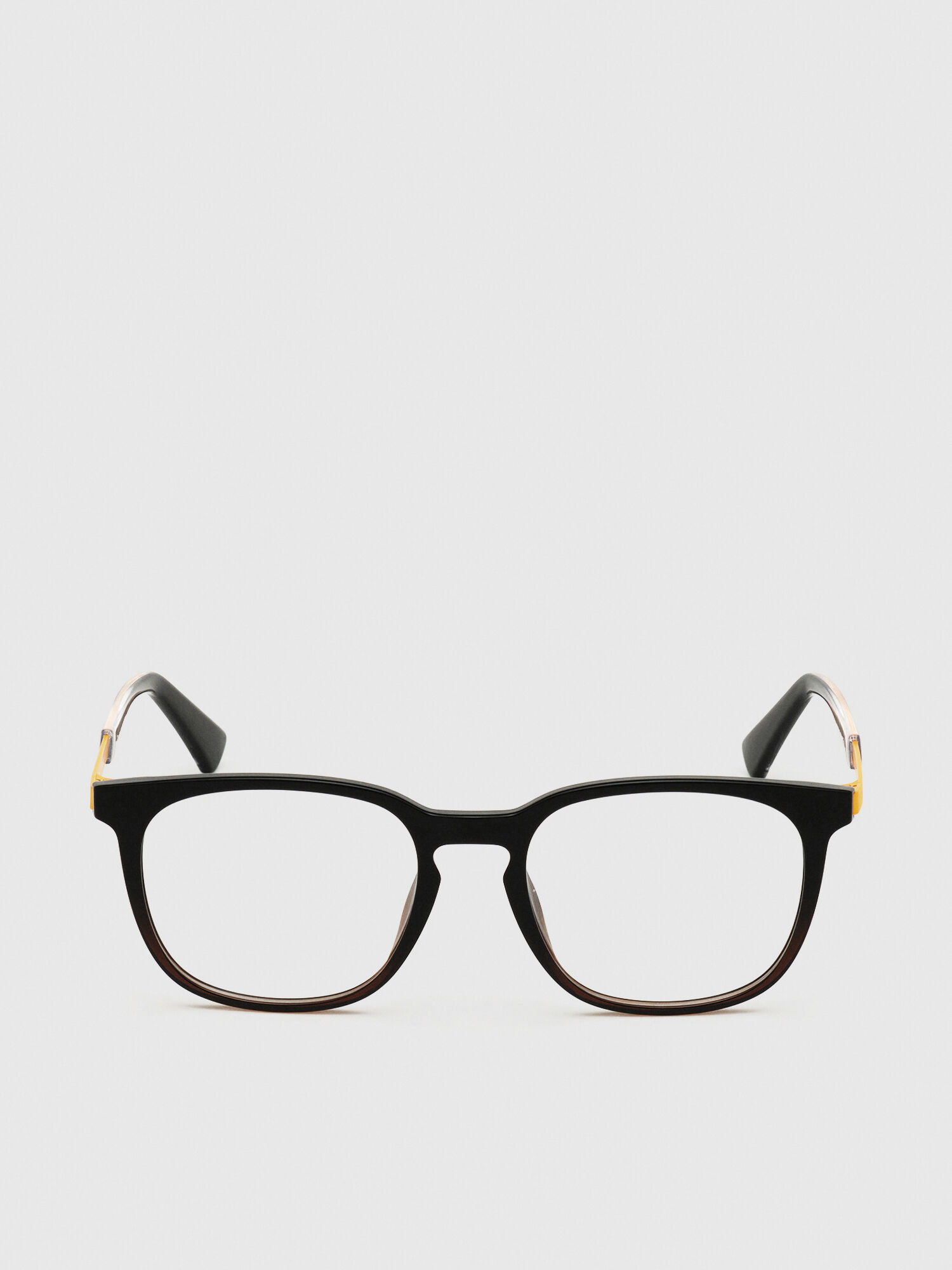Diesel - DL5349, Unisex's Unisex eyewear with a square silhouette in Black/Yellow - 1