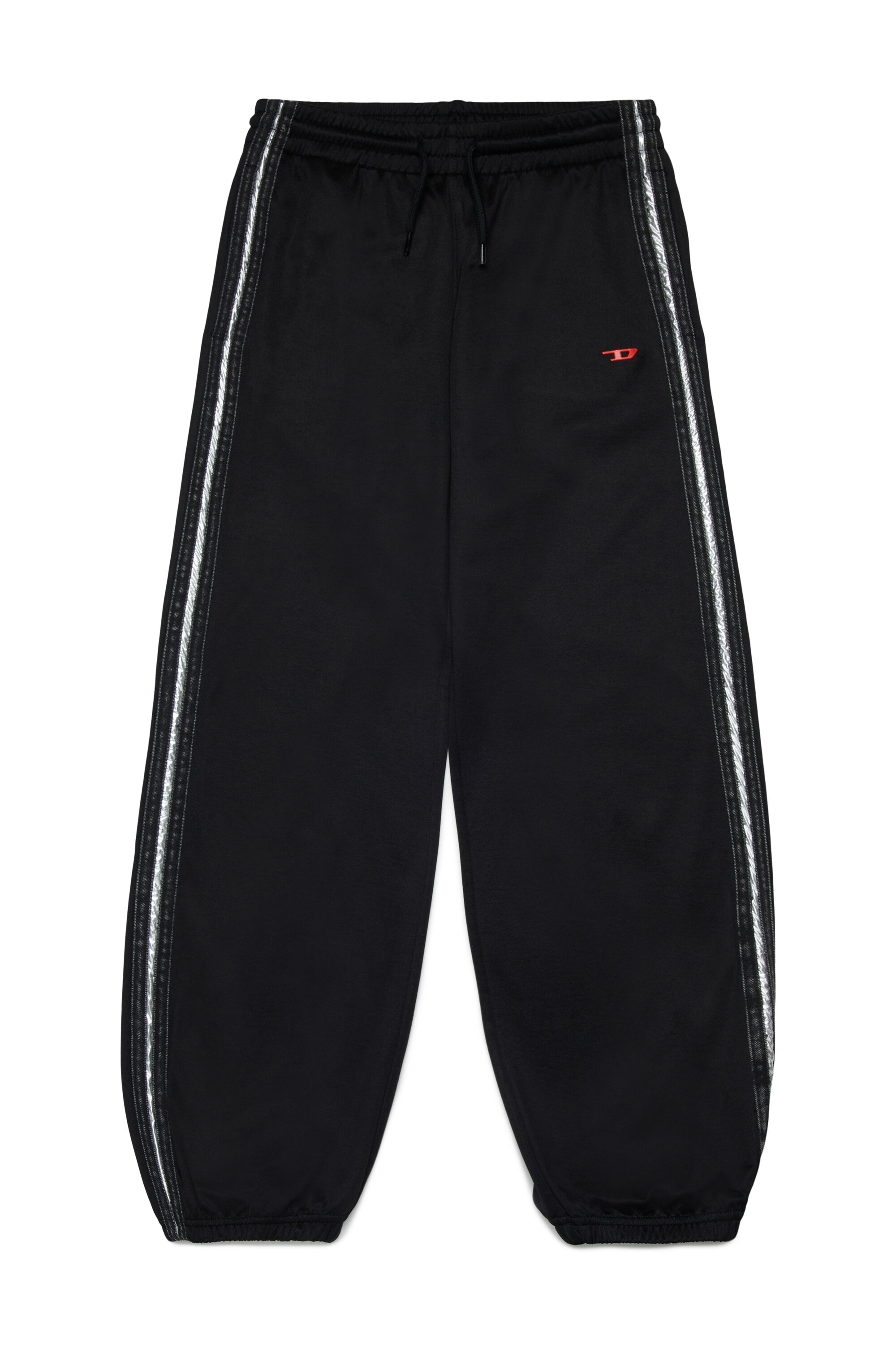 Diesel - PACARON, Man's Track pants with side bands in Black - 1