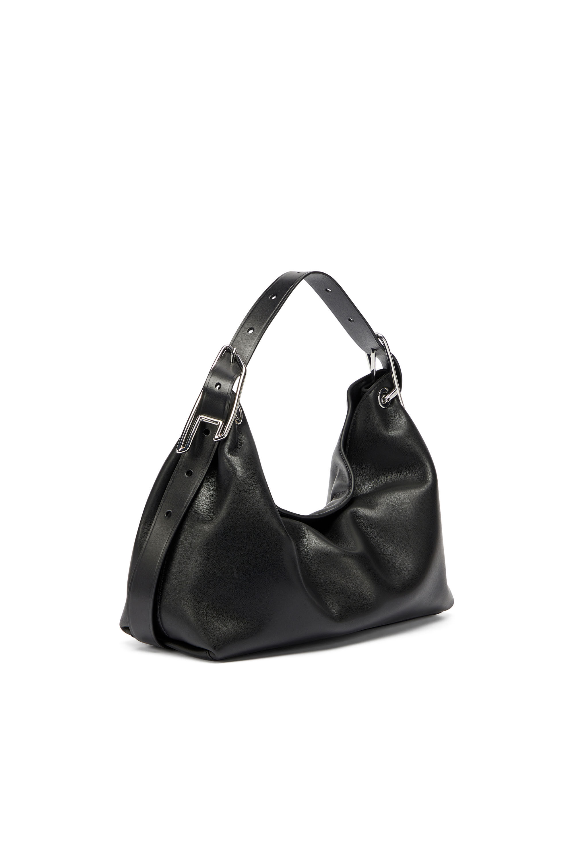 Diesel - D-LINE HOBO S, Woman's D-Line-Leather shoulder bag in Black - 7