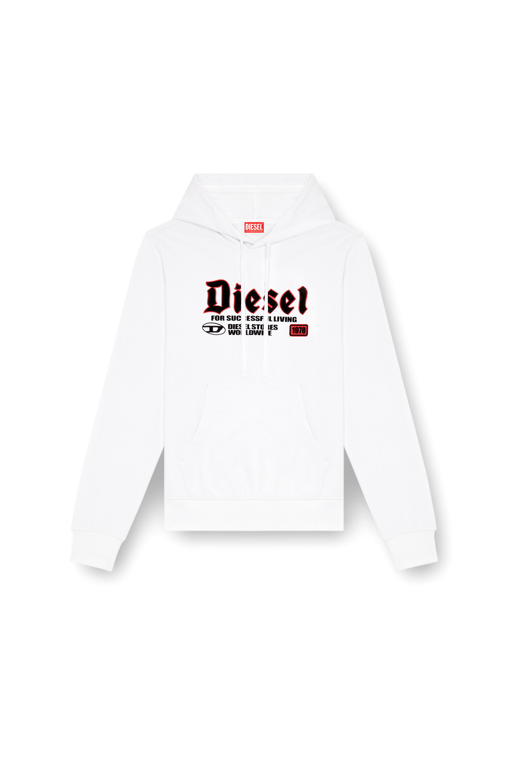 White diesel hoodie mens sale