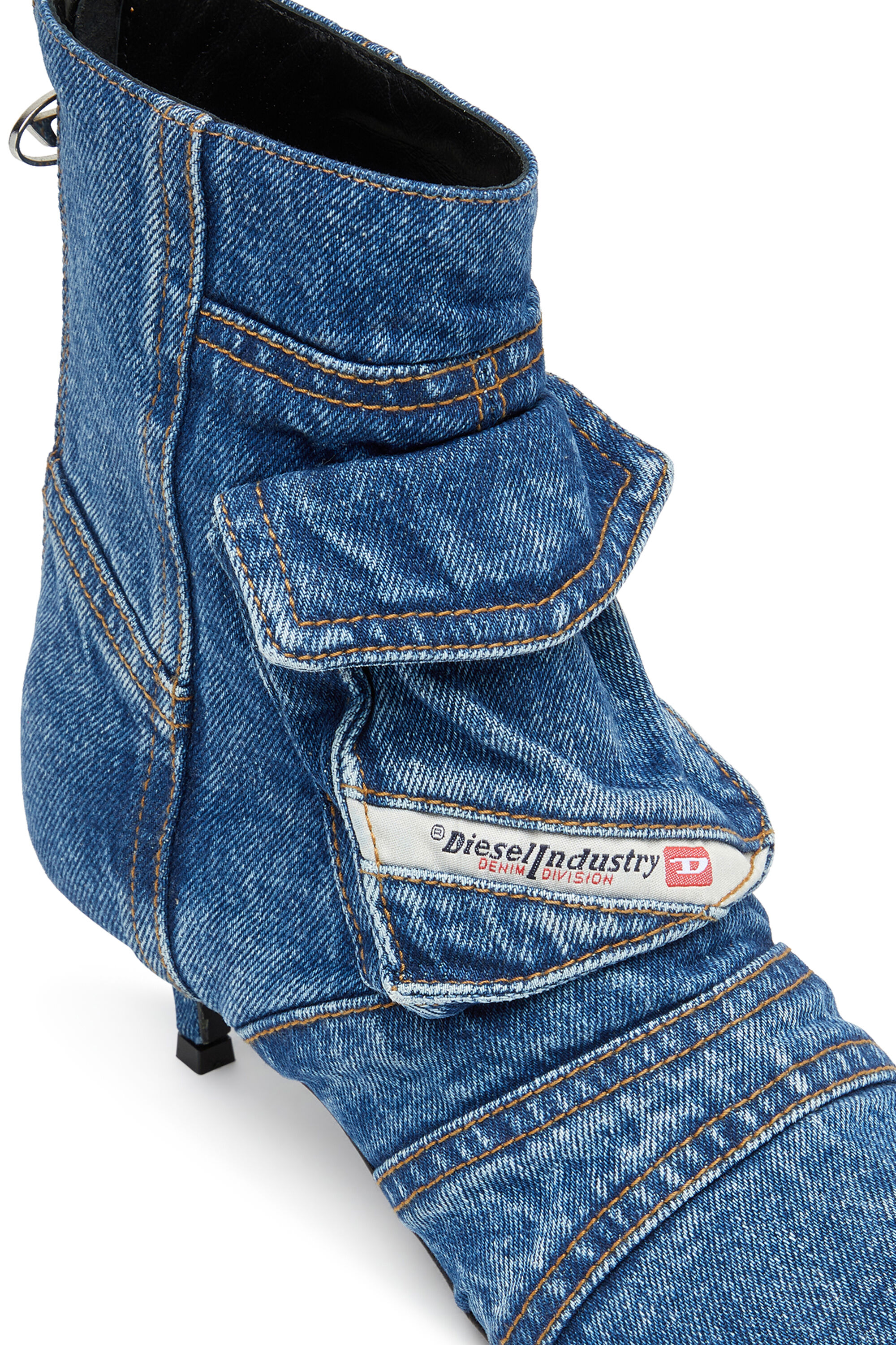 Women's denim ankle boots cheap