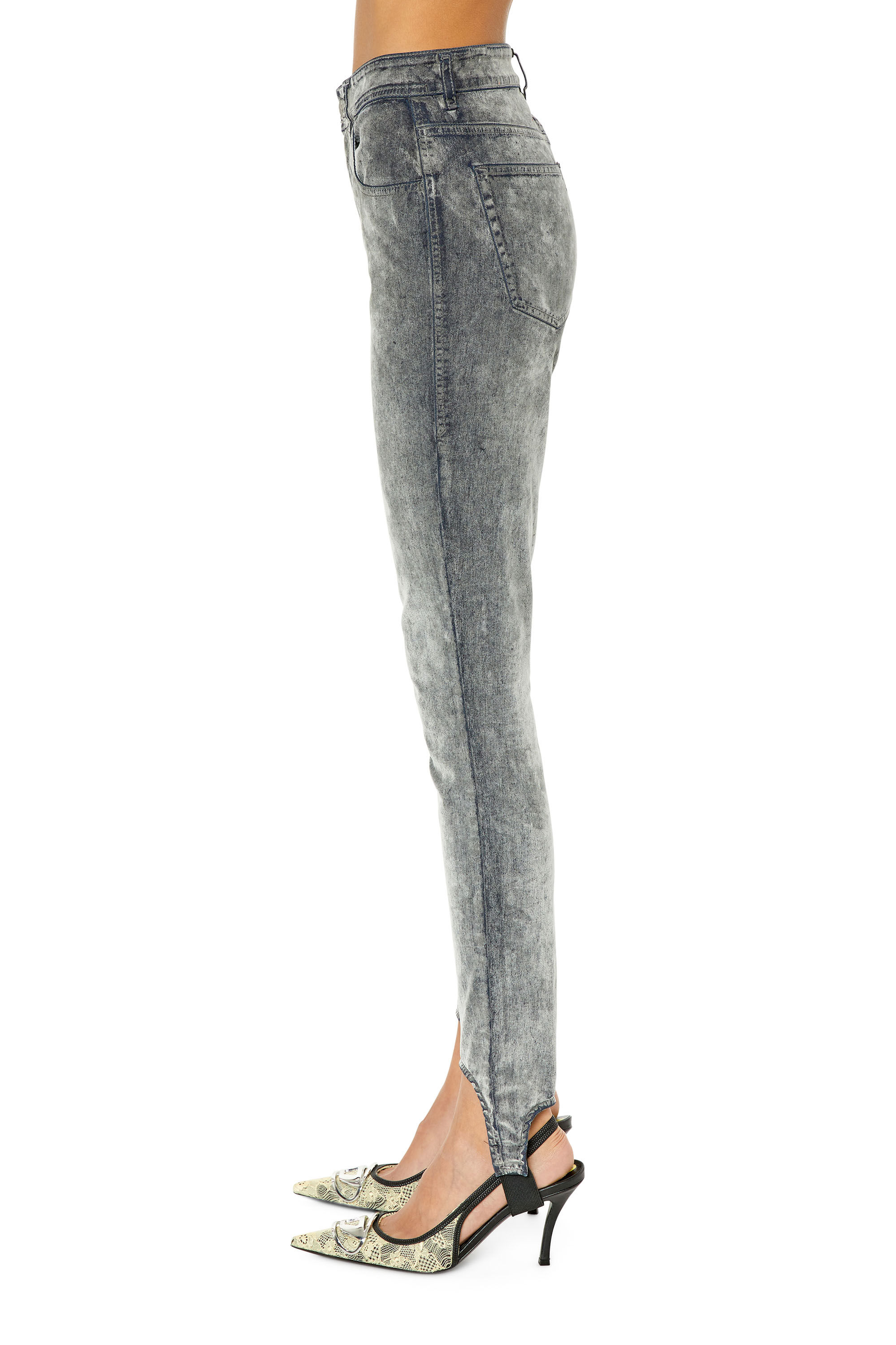 Diesel - SLANDY JoggJeans® 068CF Super skinny, Grey - Image 5