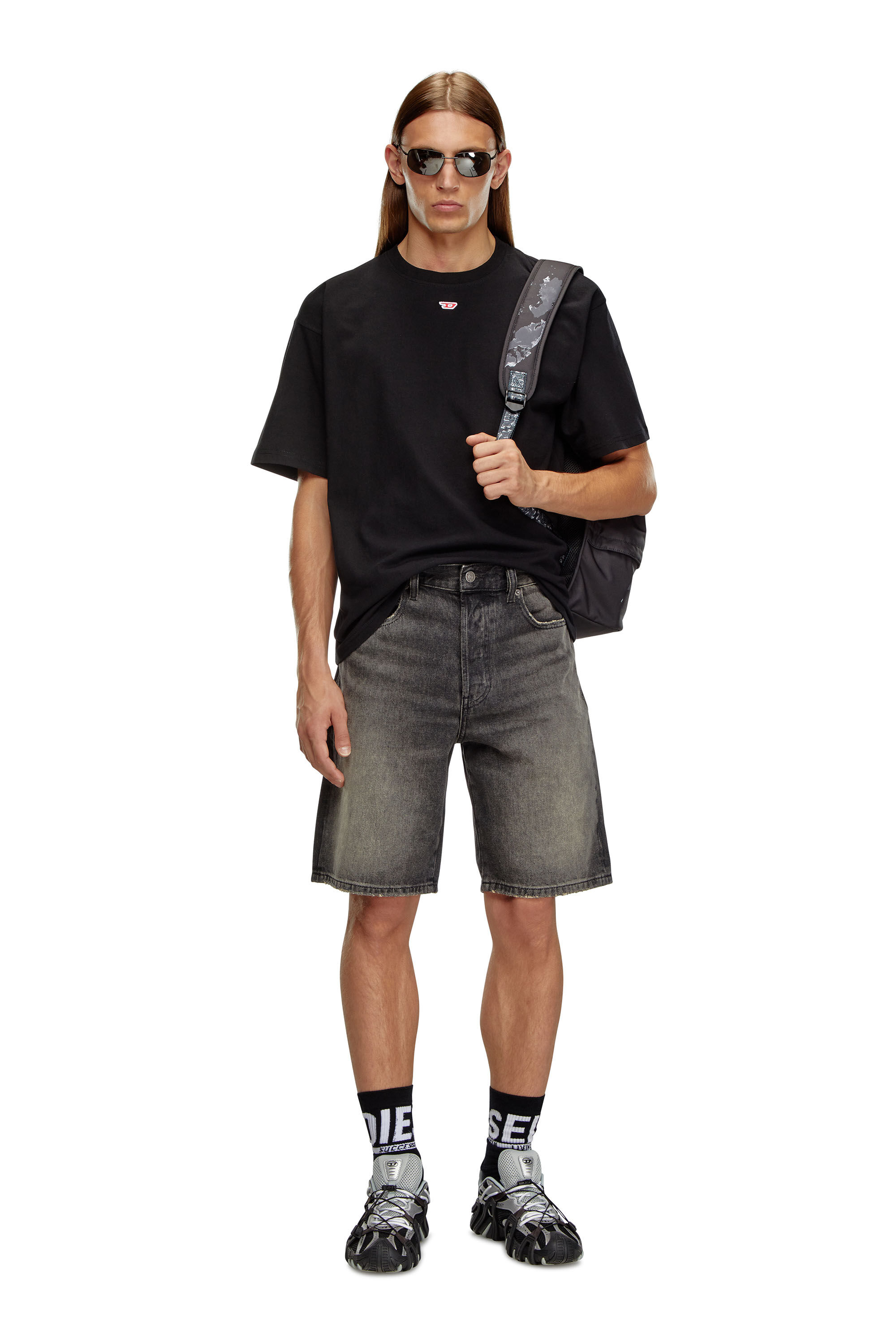 Men s Denim shorts Black Diesel