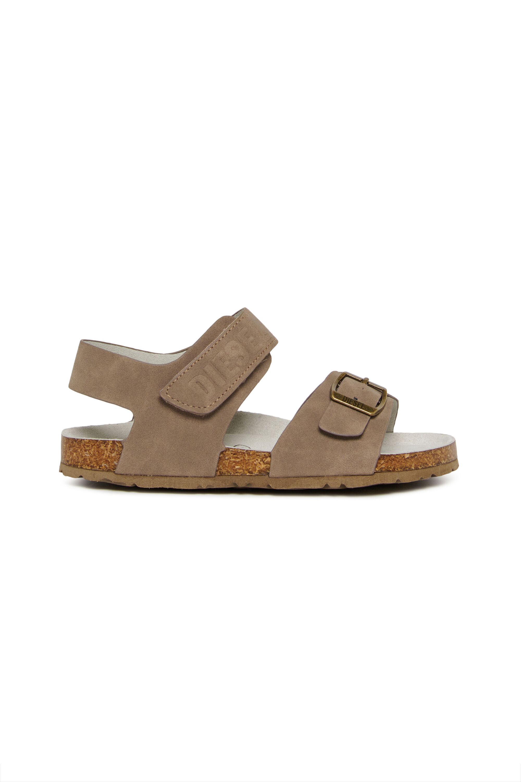 Diesel - D-SAMBRIK, Unisex's D-Sambrik-Fussbet sandals with buckle in Light Brown - 1