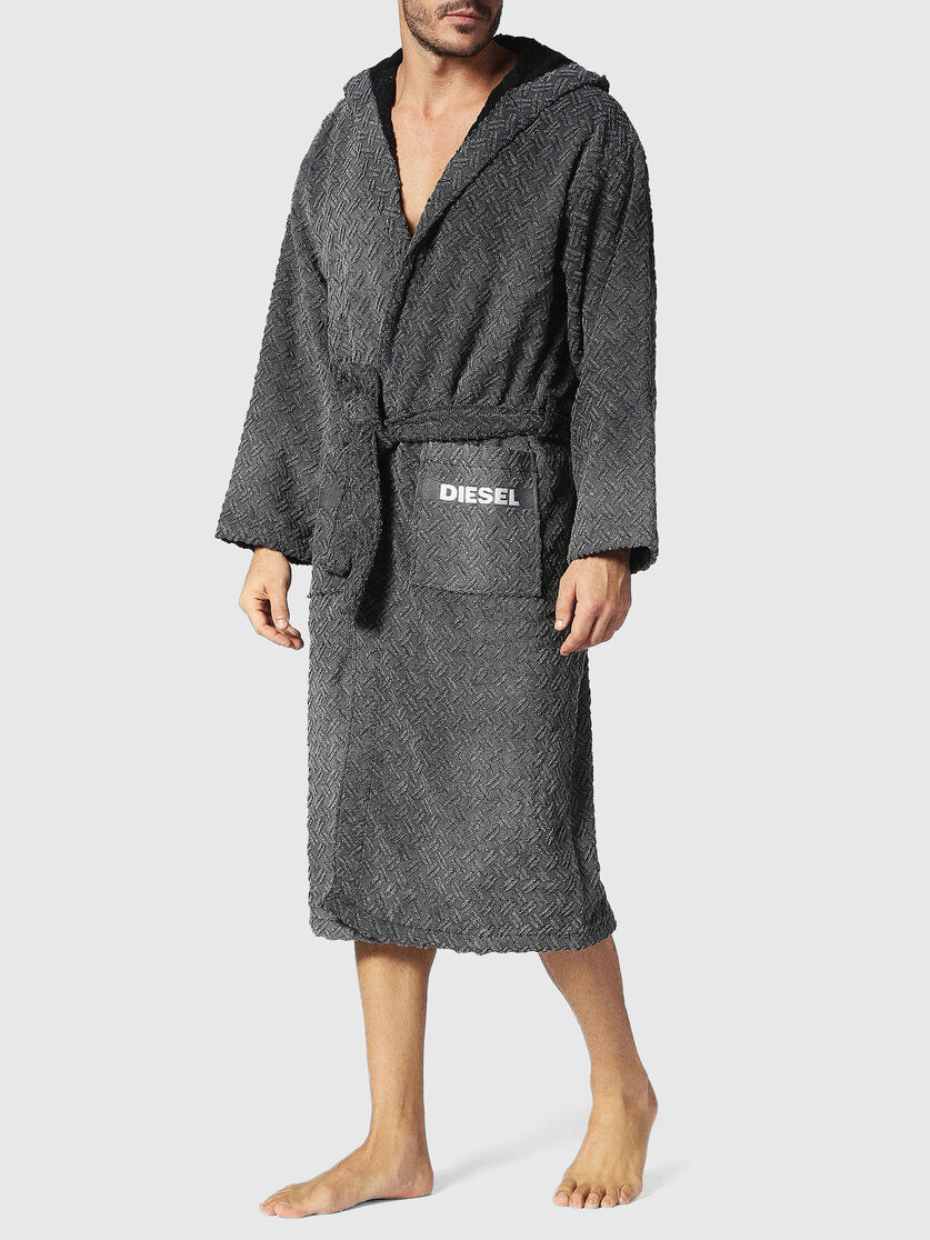72302 STAGE size S/M Dark grey jacquard bathrobe, s/m Diesel