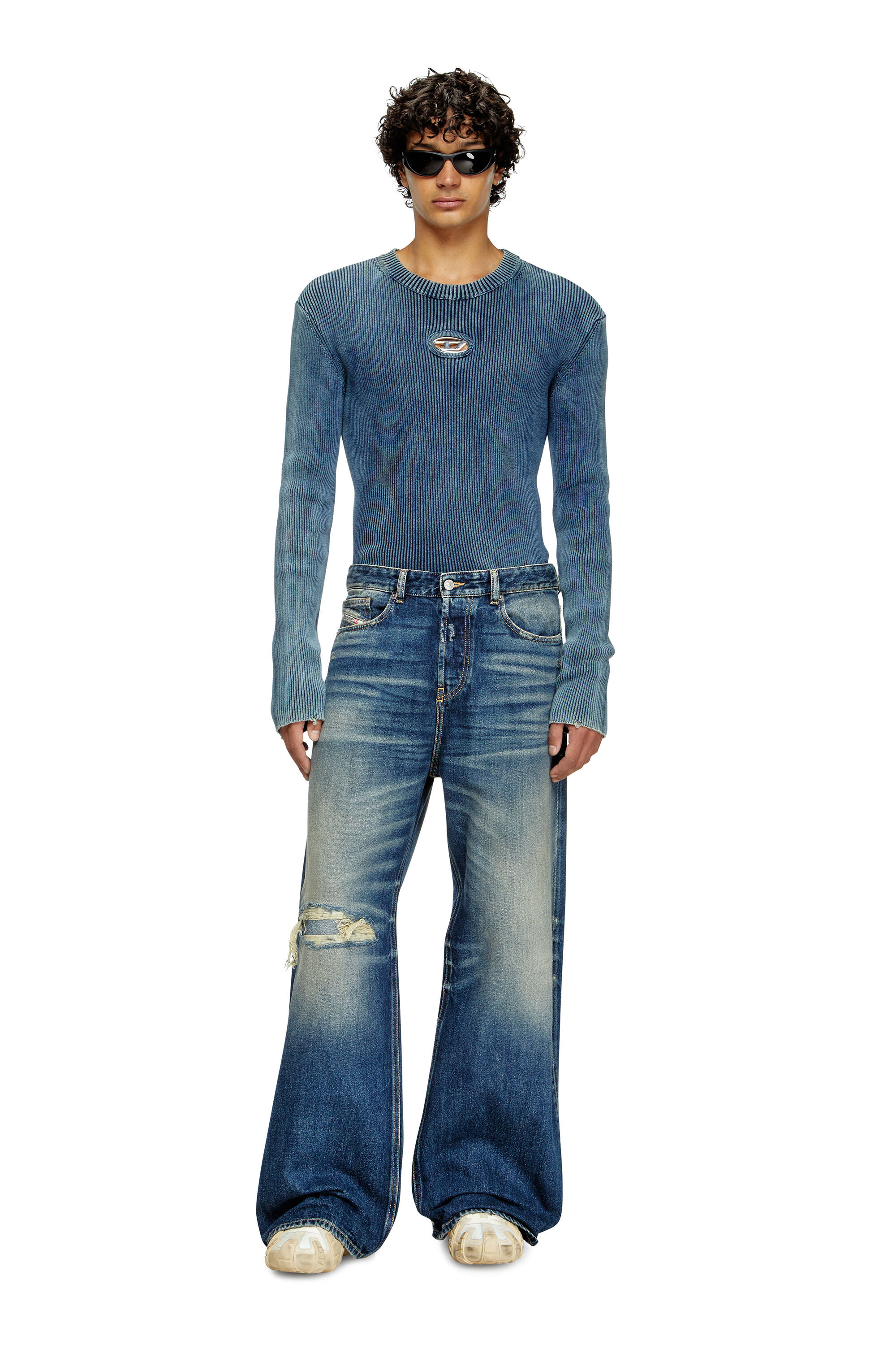 Diesel - Man's Relaxed Jeans D-Rise 09J95, Dark Blue - 1