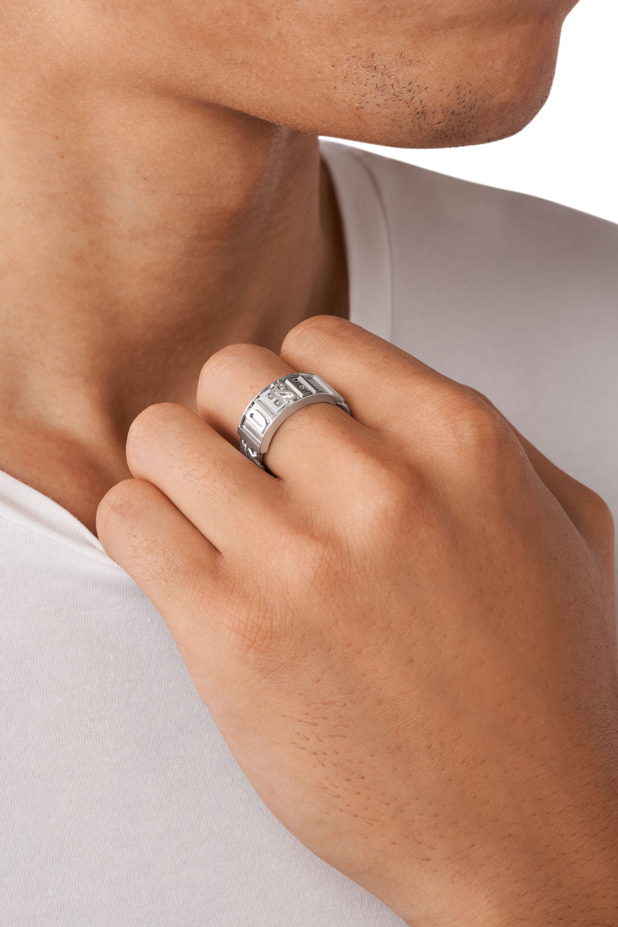DX1347 Man Stainless steel band ring Diesel