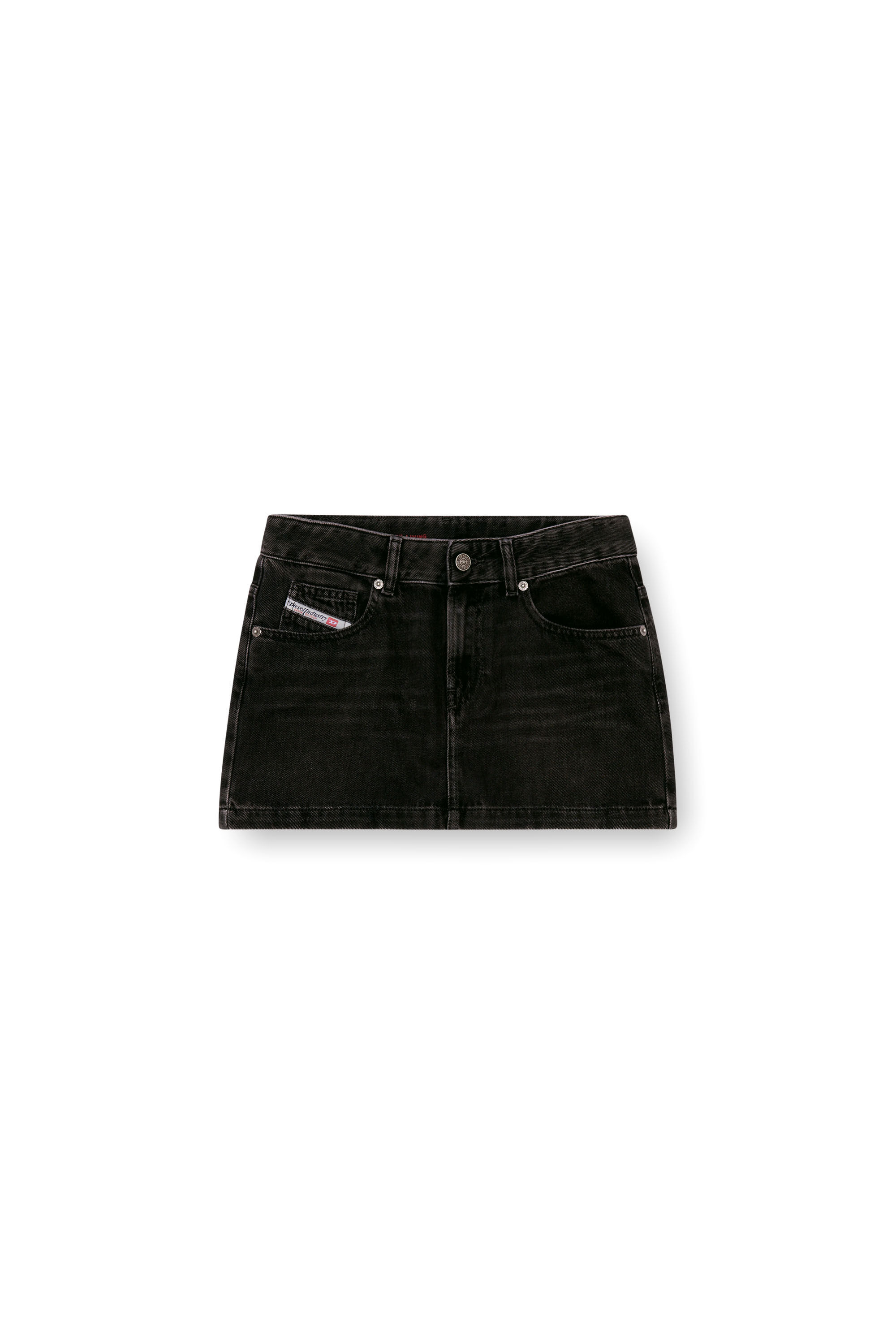 ◆DIESEL◆ DE Ron Skirt Black A0493509I3502 A0493509I3502FW2 Women's Mini skirt in clean-wash denim | Black | Diesel