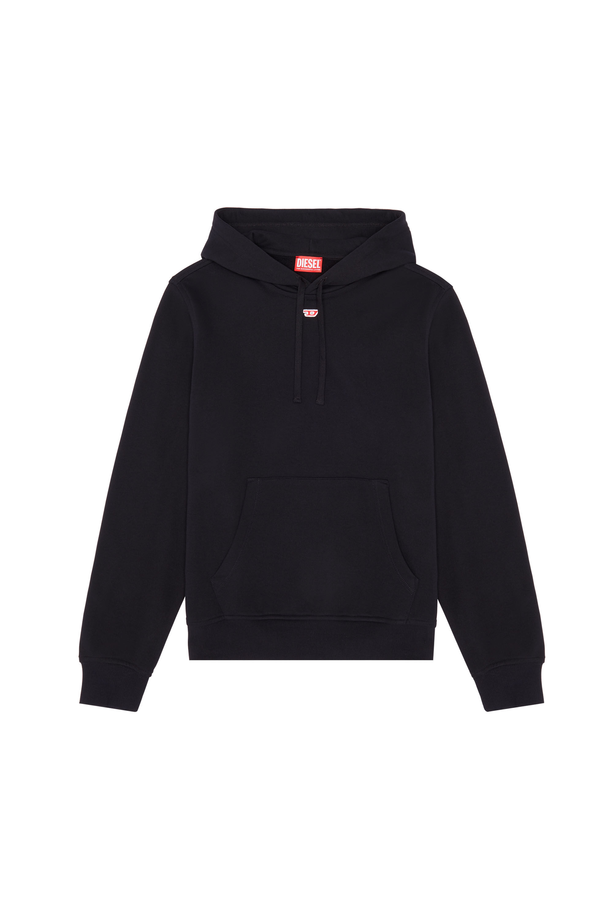 S-GINN-HOOD-D Man: Cotton hoodie with mini D patch | Diesel
