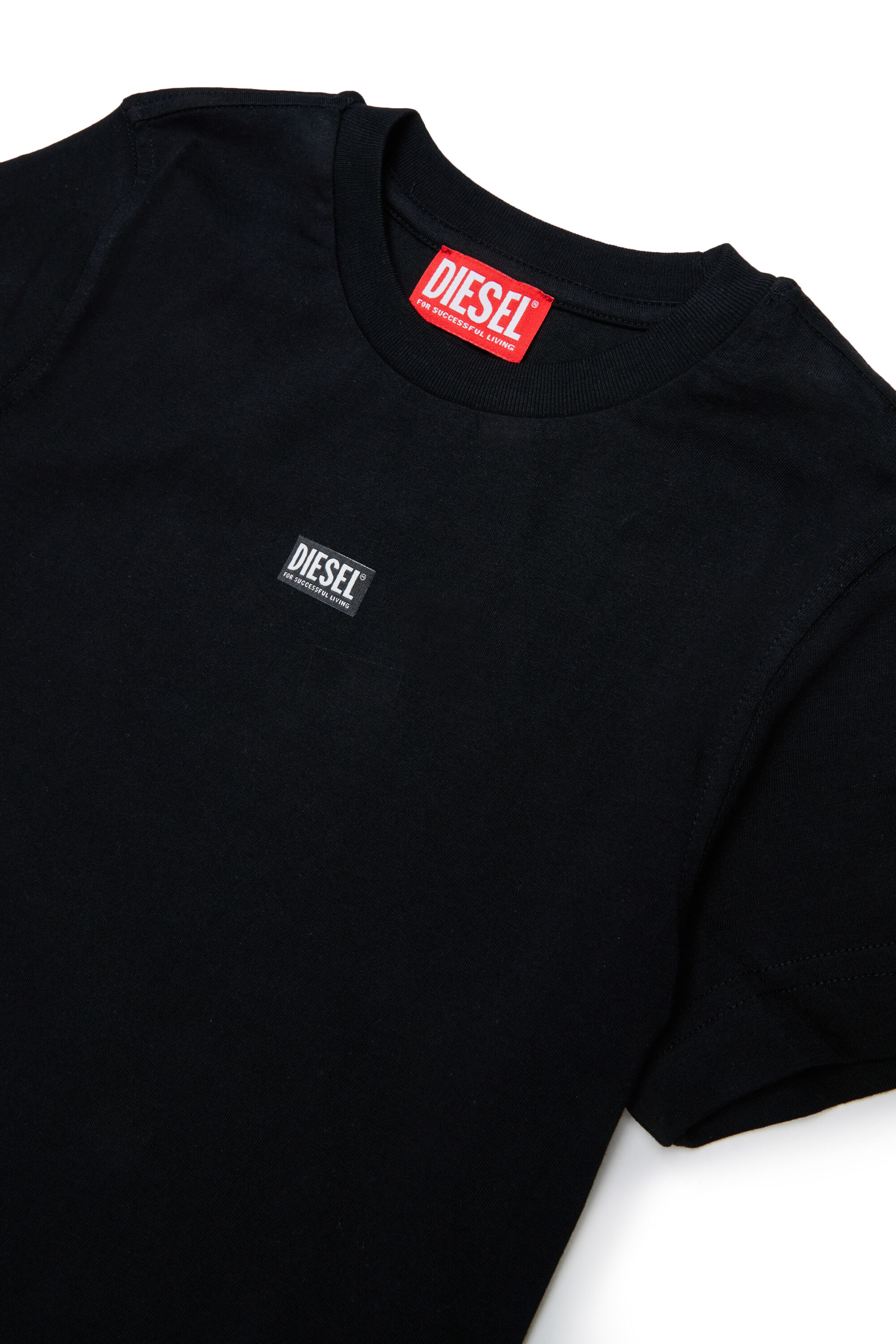 Diesel - TJUSTR7, Man's Cotton T-shirt with small Biscotto logo in Black - 3