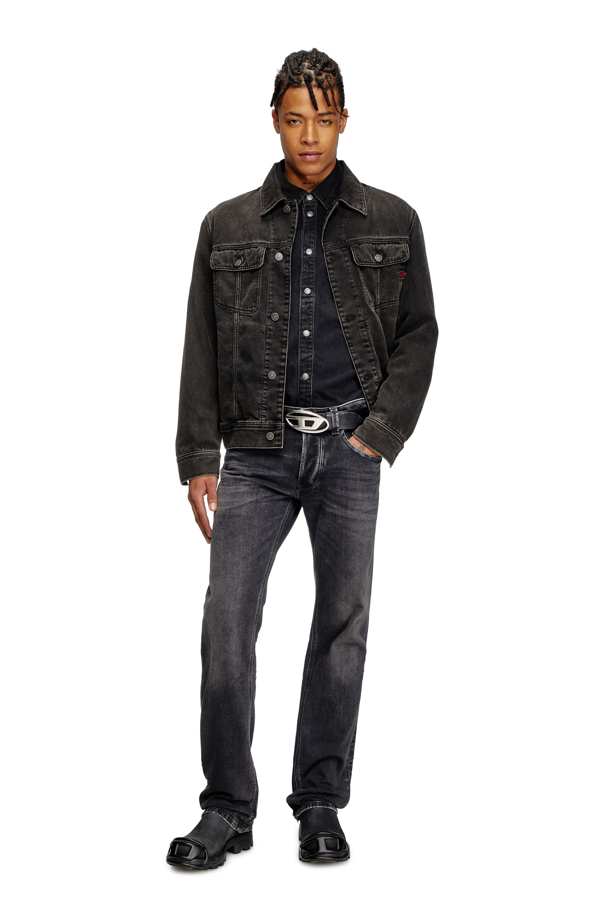 Men's Regular Jeans | Black/Dark grey | Diesel 1985 Larkee