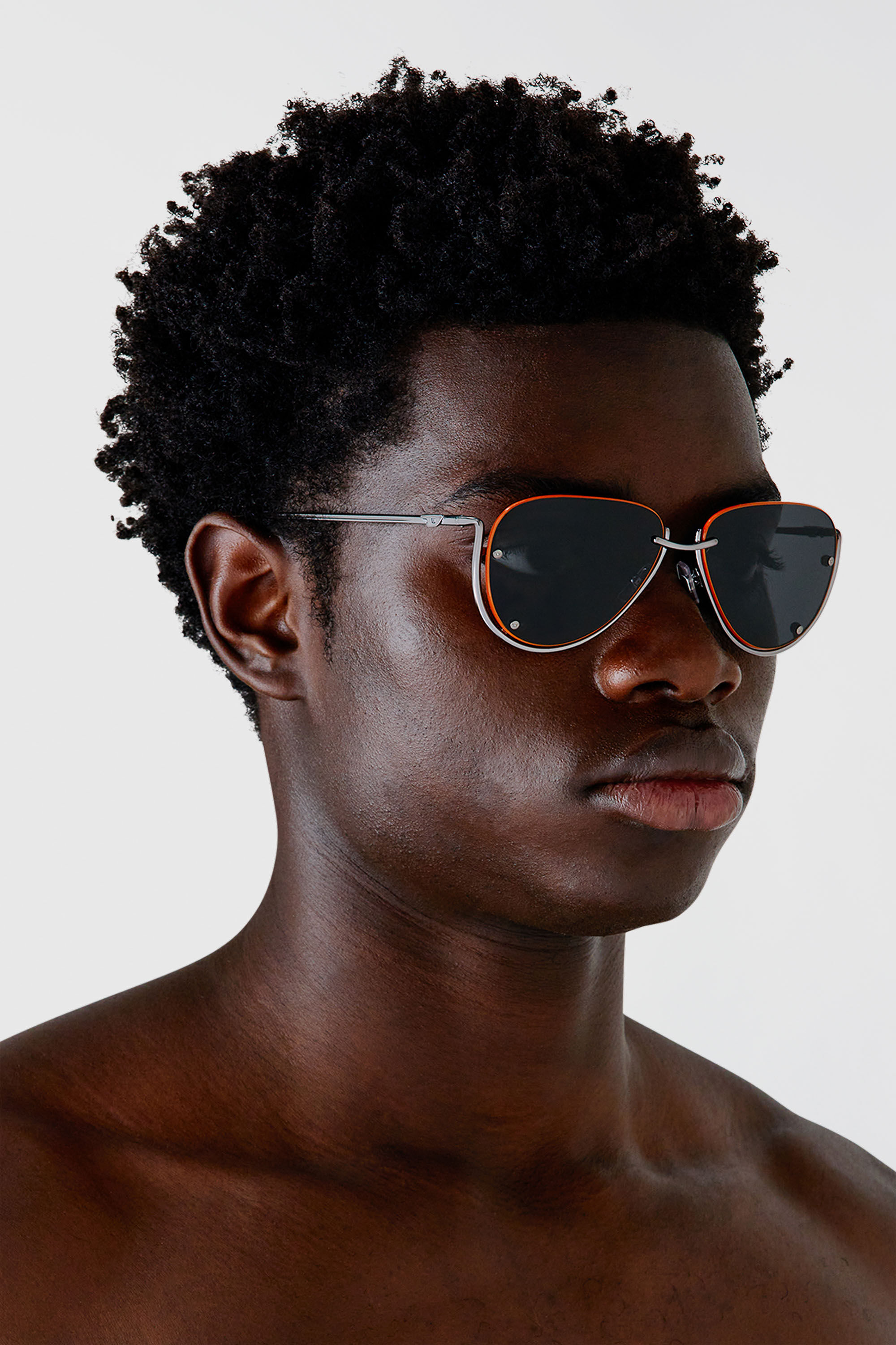 Diesel - 0DL1003, Unisex's Pilot model sunglasses in Black/Orange - 5
