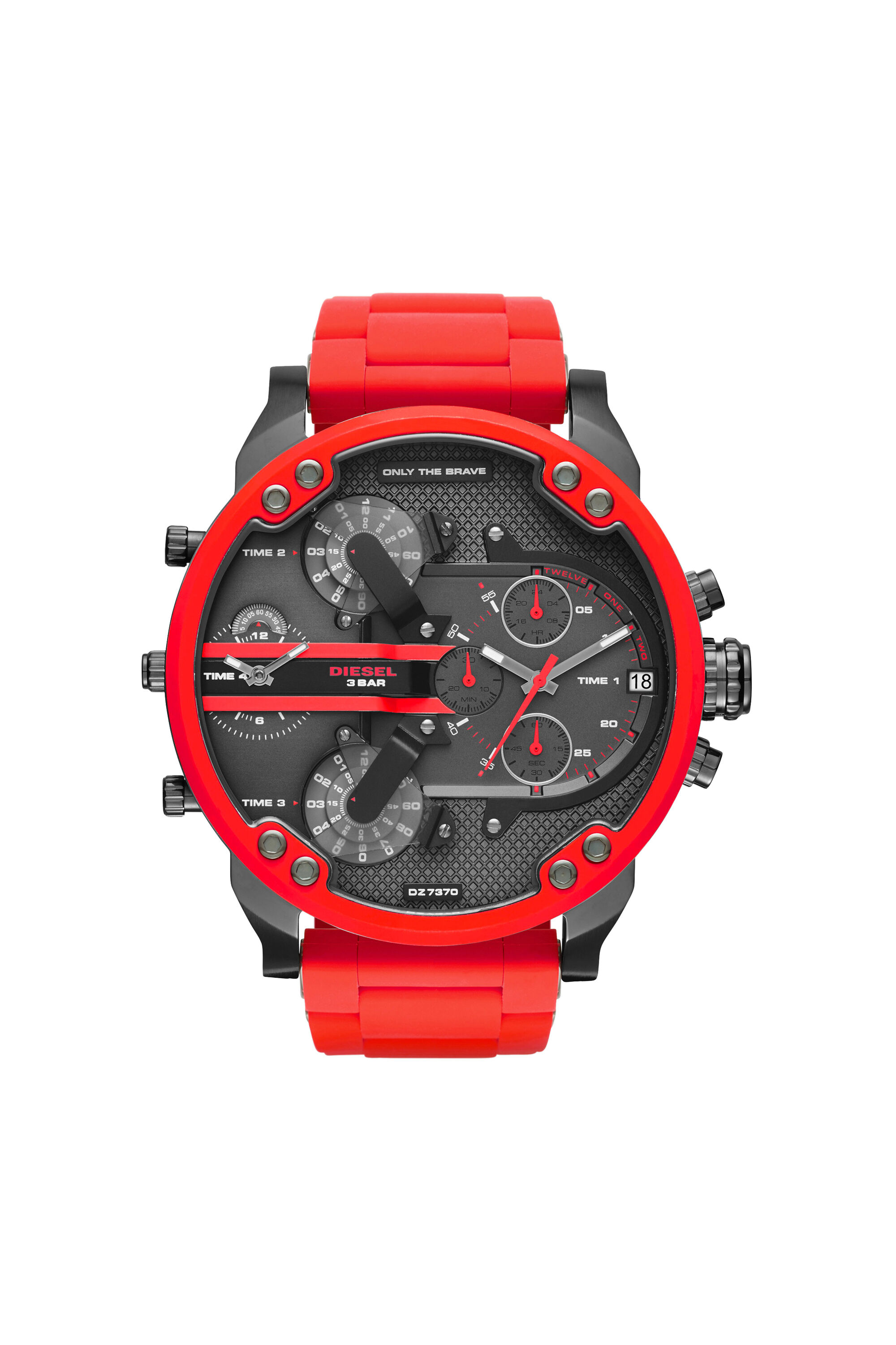 Red metal watch sale