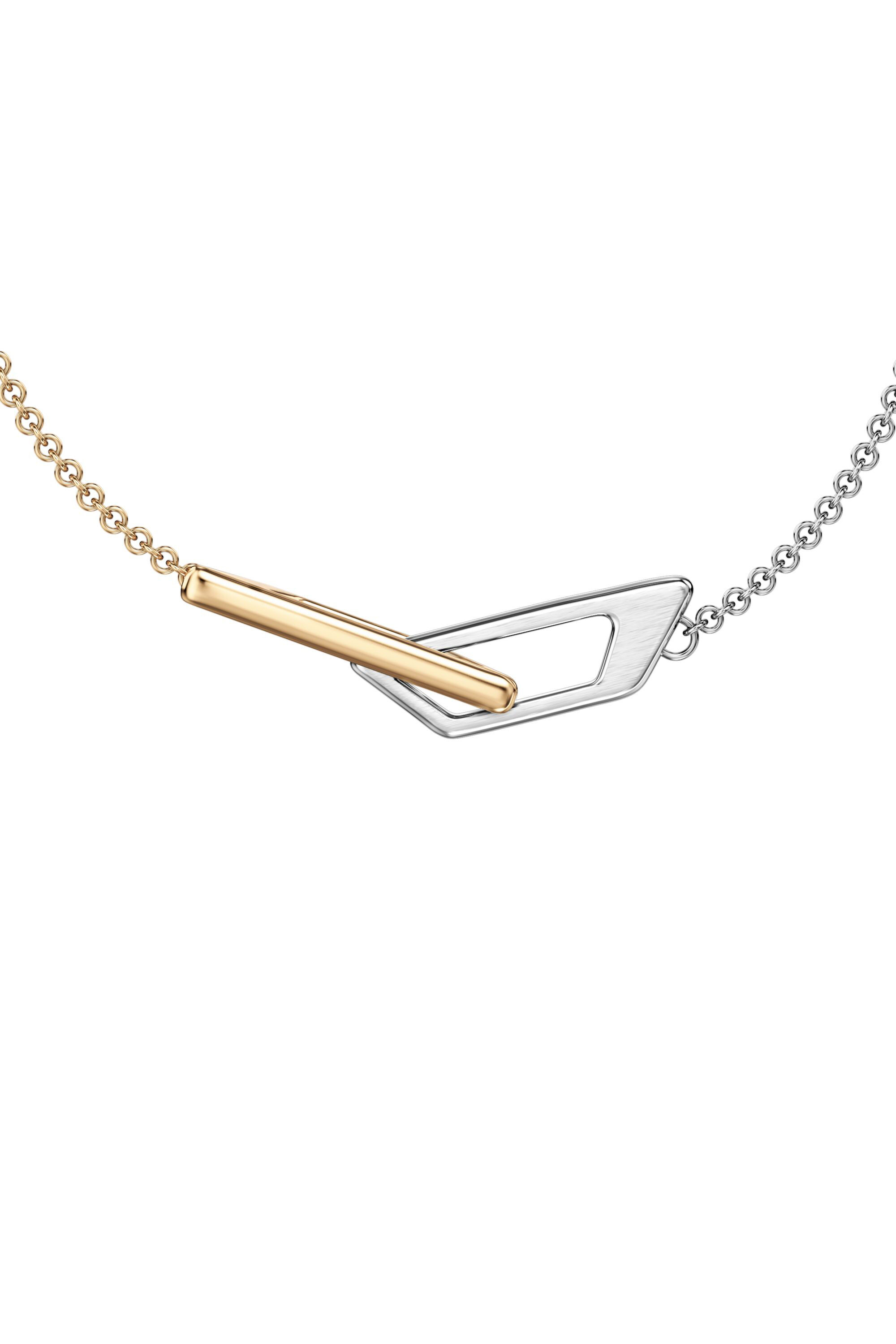 Diesel - DX1686931  JEWELLERY, Unisex's Stainless steel chain bracelet in Silver/Gold - 3