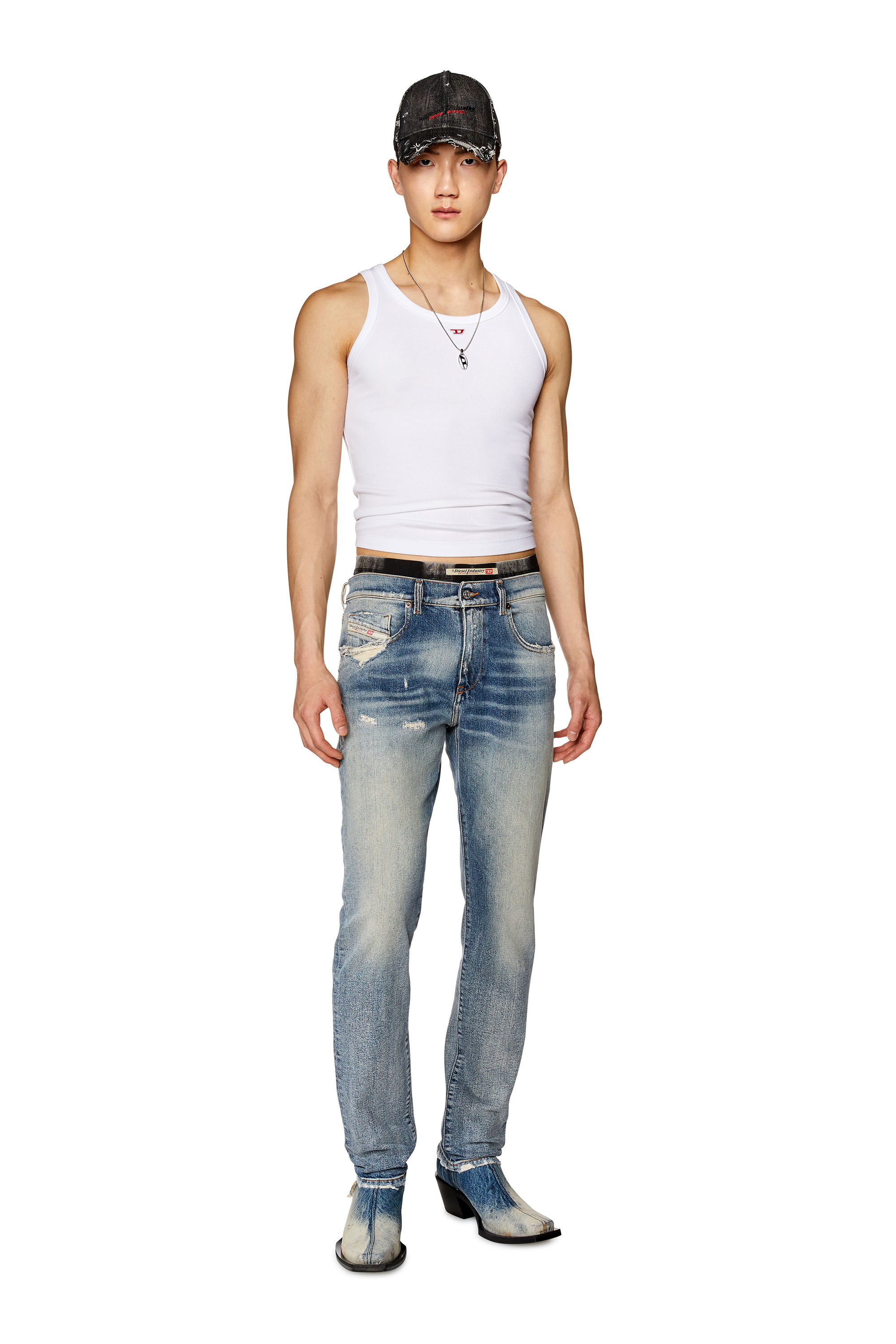 Diesel - Slim Jeans 2019 D-Strukt 007Q3, Light Blue - Image 1