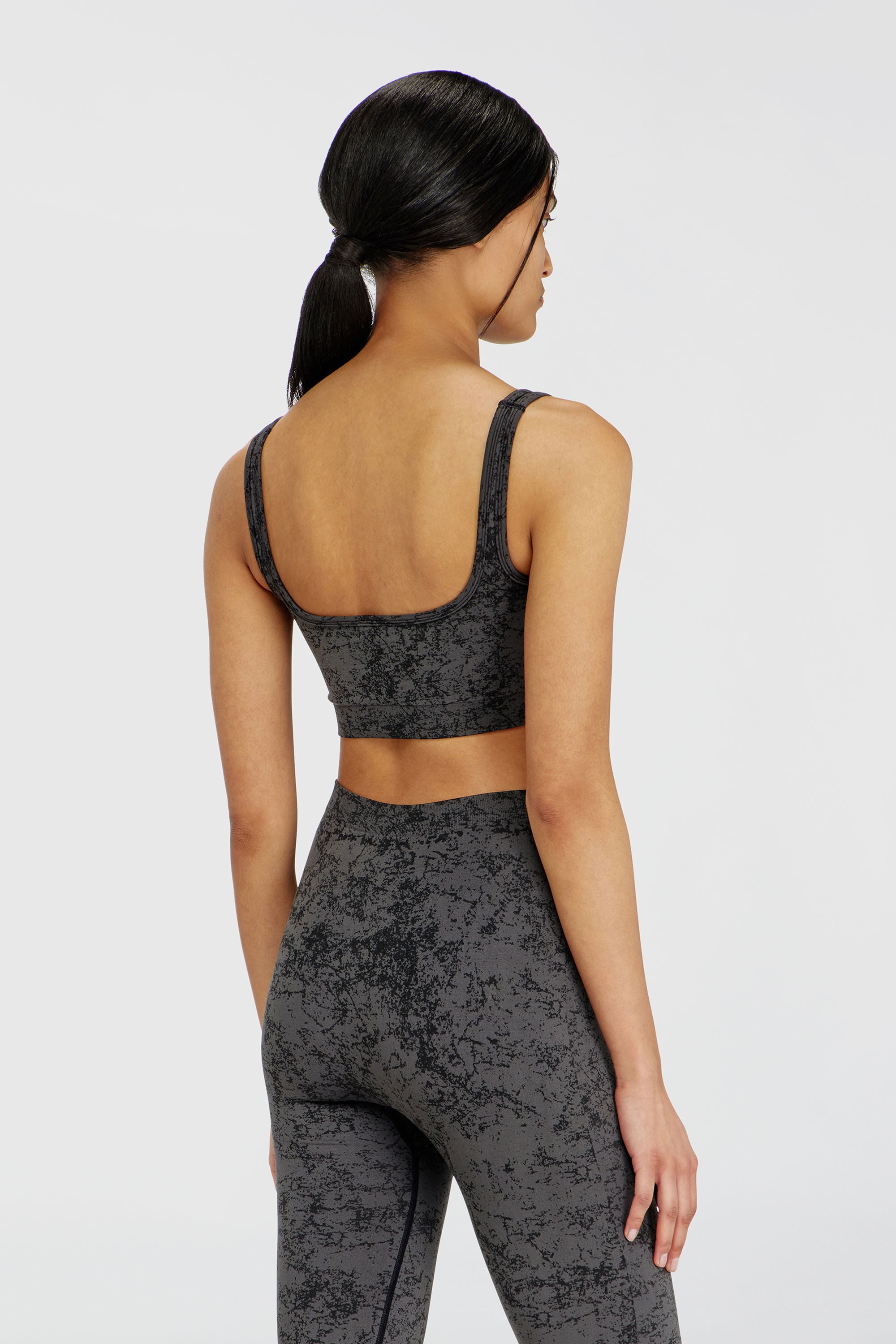 Diesel - HELLA-UTLT, Woman's Sports bra with utilitarian print in Dark grey - 4