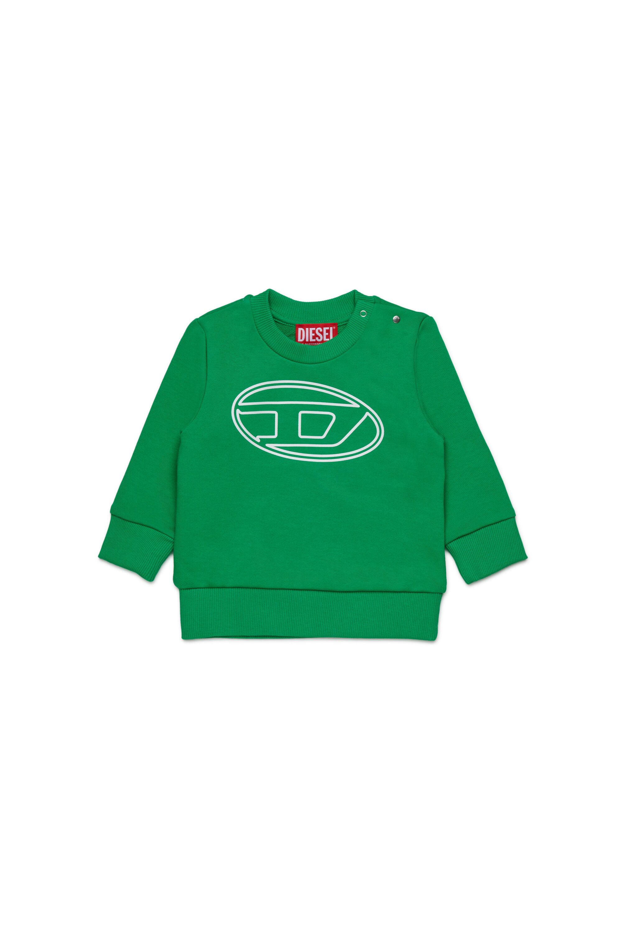 Diesel - STIMOTYB, Unisex's Cotton sweatshirt with logo in Green - 1